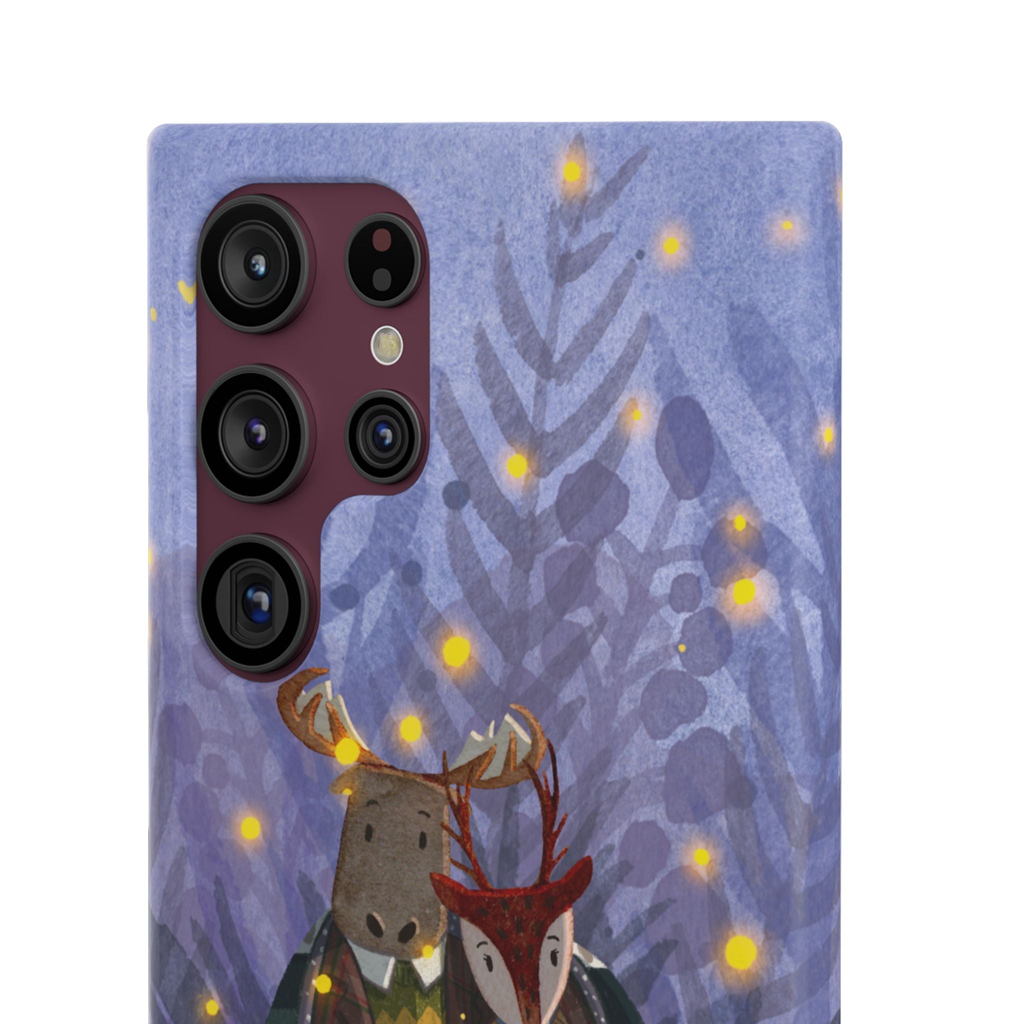 Whimsical Animal Lovers Snap Cases - Cozy Phone Protection, Gift for Nature Lovers, Holiday Decor, Cute Character Design, Animal Couple