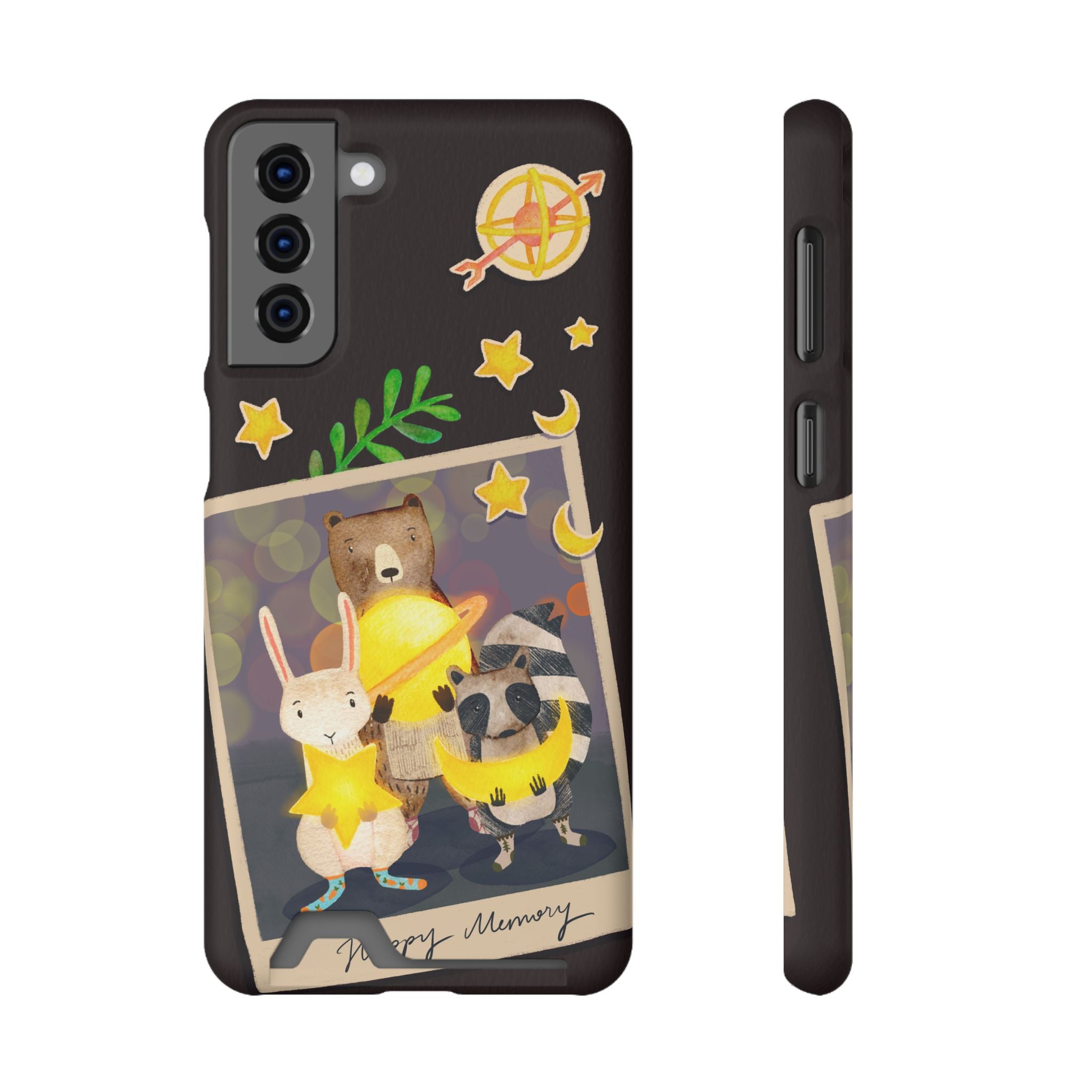 Whimsical Phone Case with Card Holder - Cute Animal Friends Design, Perfect Gift for Animal Lovers, Birthday, Everyday Use, Cute Accessory