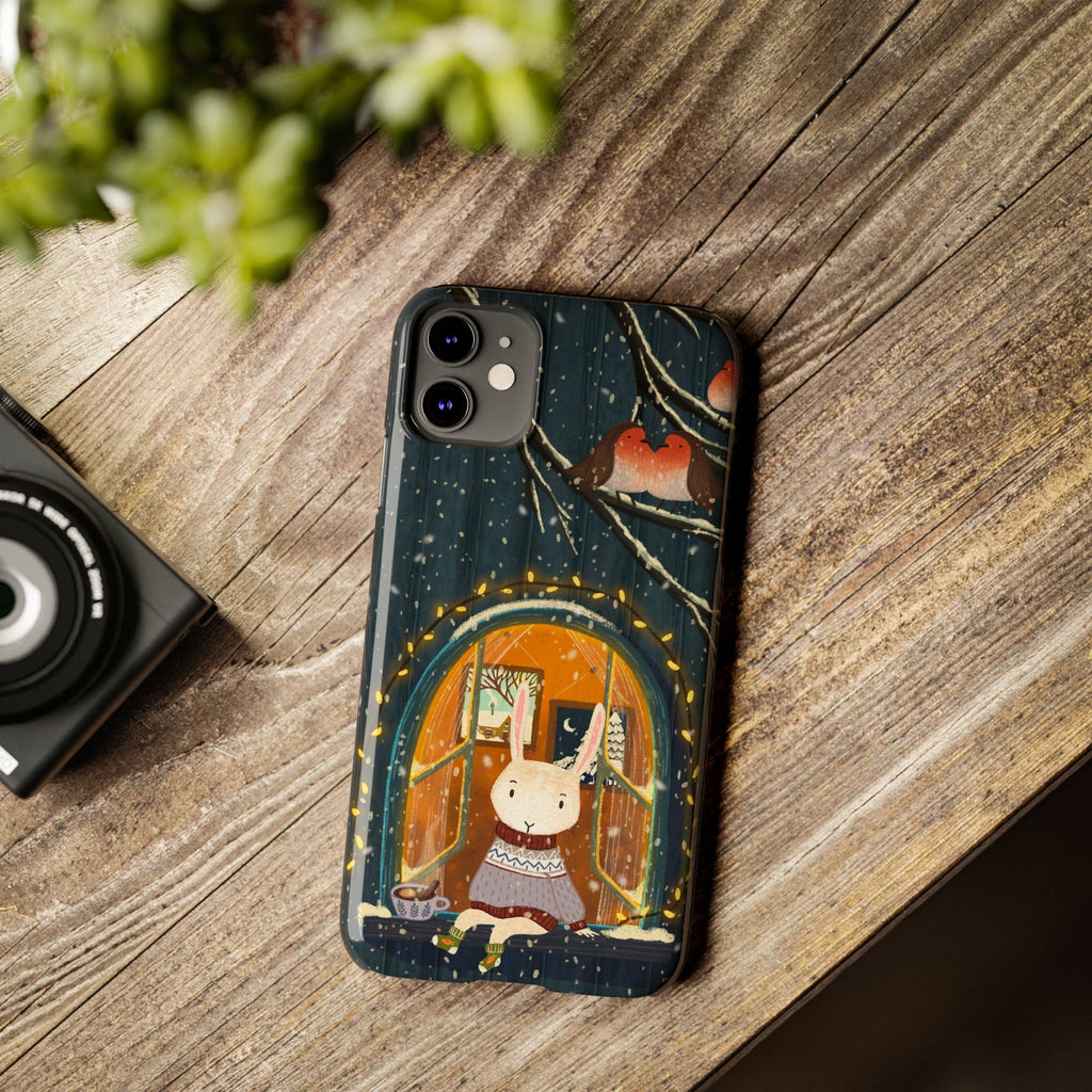 Cozy Animal Phone Case - Whimsical Rabbit Design, Cute Slim Case for Animal Lovers, Perfect Gift for Birthdays, Holidays