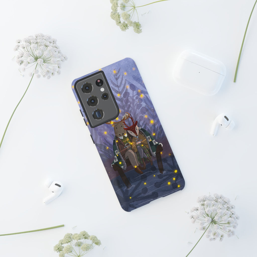 Cozy Couple Phone Case, Cute Animal Lovers Gift, Nature Aesthetic, Perfect for Holidays, Personalized Phone Accessories, Gift for Her