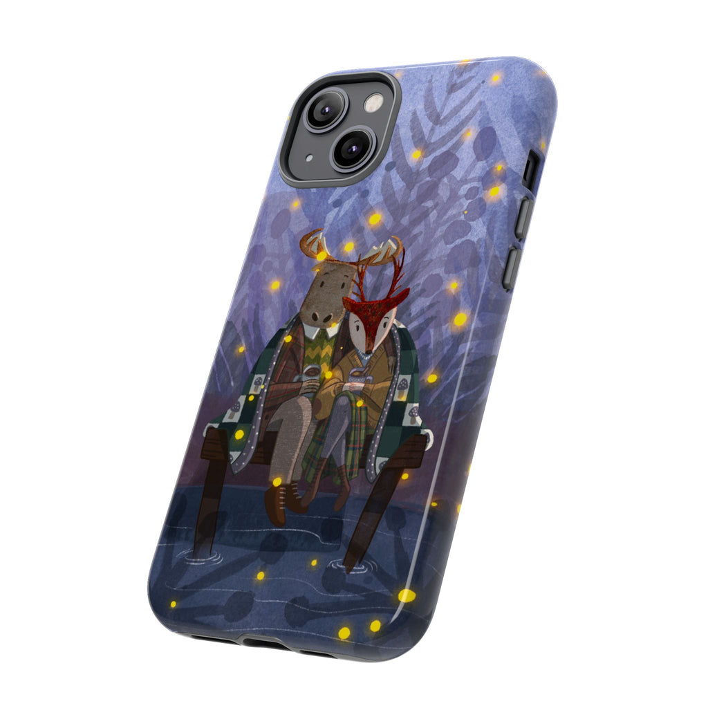 Cozy Couple Phone Case, Cute Animal Lovers Gift, Nature Aesthetic, Perfect for Holidays, Personalized Phone Accessories, Gift for Her