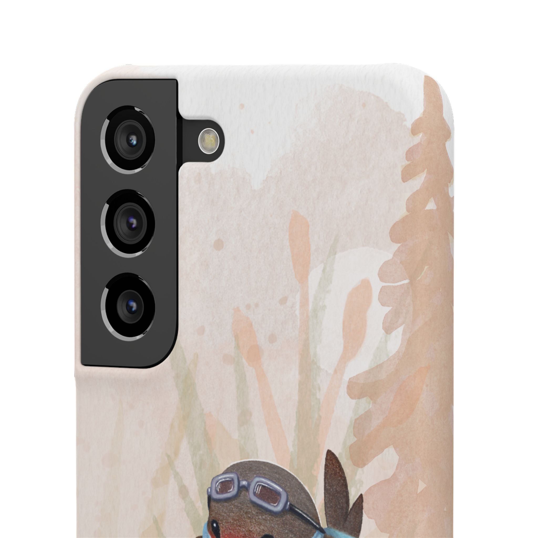 Whimsical Animal Snap Cases, Cute Phone Case, Handmade Bird and Bunny Design, Gift for Animal Lovers, Unique Smartphone Cover