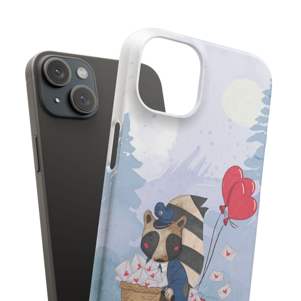 Whimsical Animal Snap Case with Love Balloons, Cute Phone Case, Valentine's Day Gift, Animal Lover Accessory, Creative Phone Cover