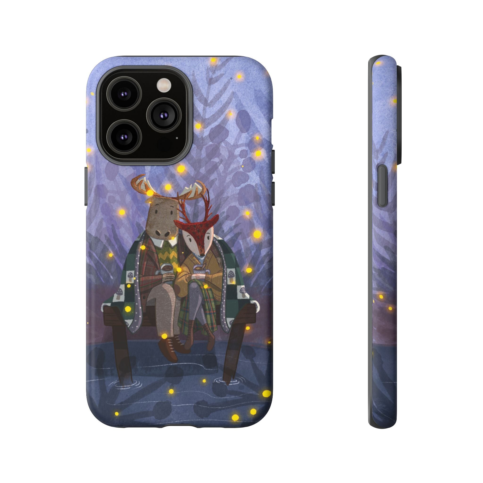 Cozy Couple Phone Case, Cute Animal Lovers Gift, Nature Aesthetic, Perfect for Holidays, Personalized Phone Accessories, Gift for Her