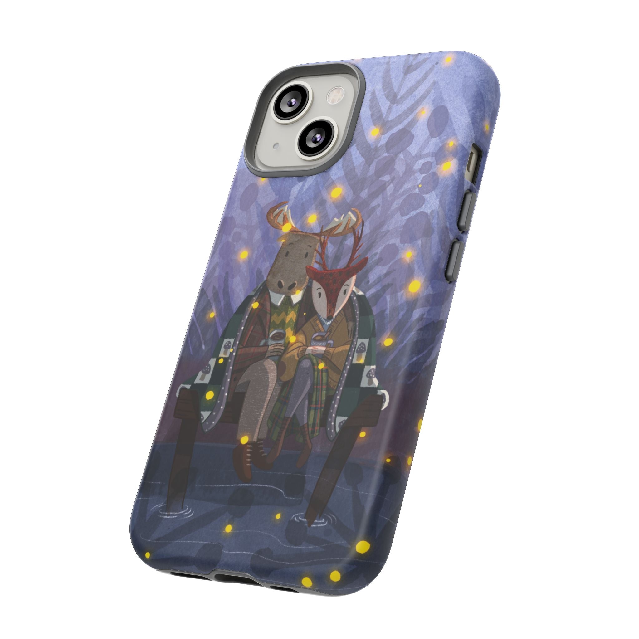 Cozy Couple Phone Case, Cute Animal Lovers Gift, Nature Aesthetic, Perfect for Holidays, Personalized Phone Accessories, Gift for Her