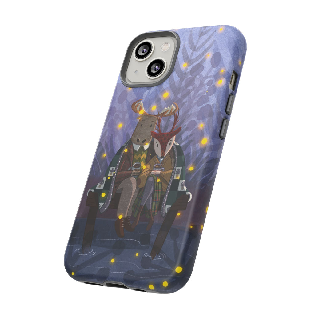 Cozy Couple Phone Case, Cute Animal Lovers Gift, Nature Aesthetic, Perfect for Holidays, Personalized Phone Accessories, Gift for Her