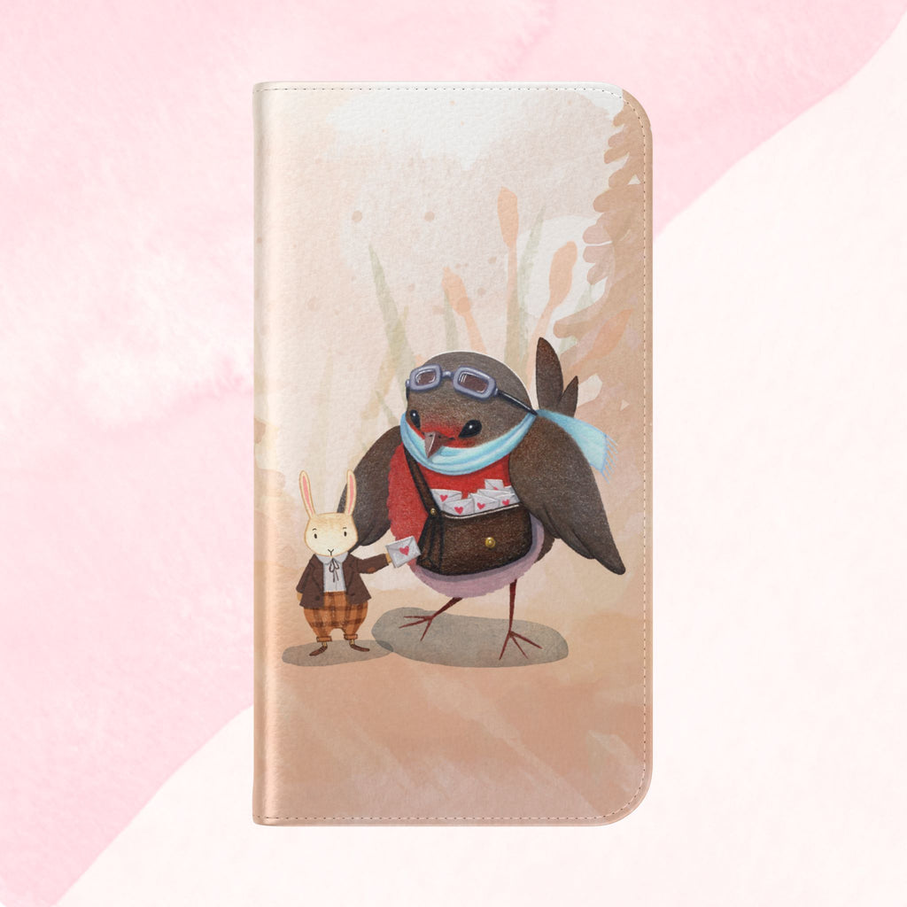 Whimsical Animal Flip Cases for Phones, Cute Woodland Creatures, Forest Friends Phone Cover, Animal Lover Gift, Phone Wallet
