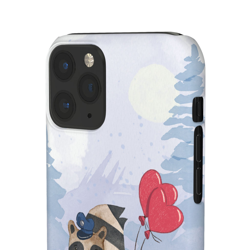 Whimsical Animal Snap Case with Love Balloons, Cute Phone Case, Valentine's Day Gift, Animal Lover Accessory, Creative Phone Cover