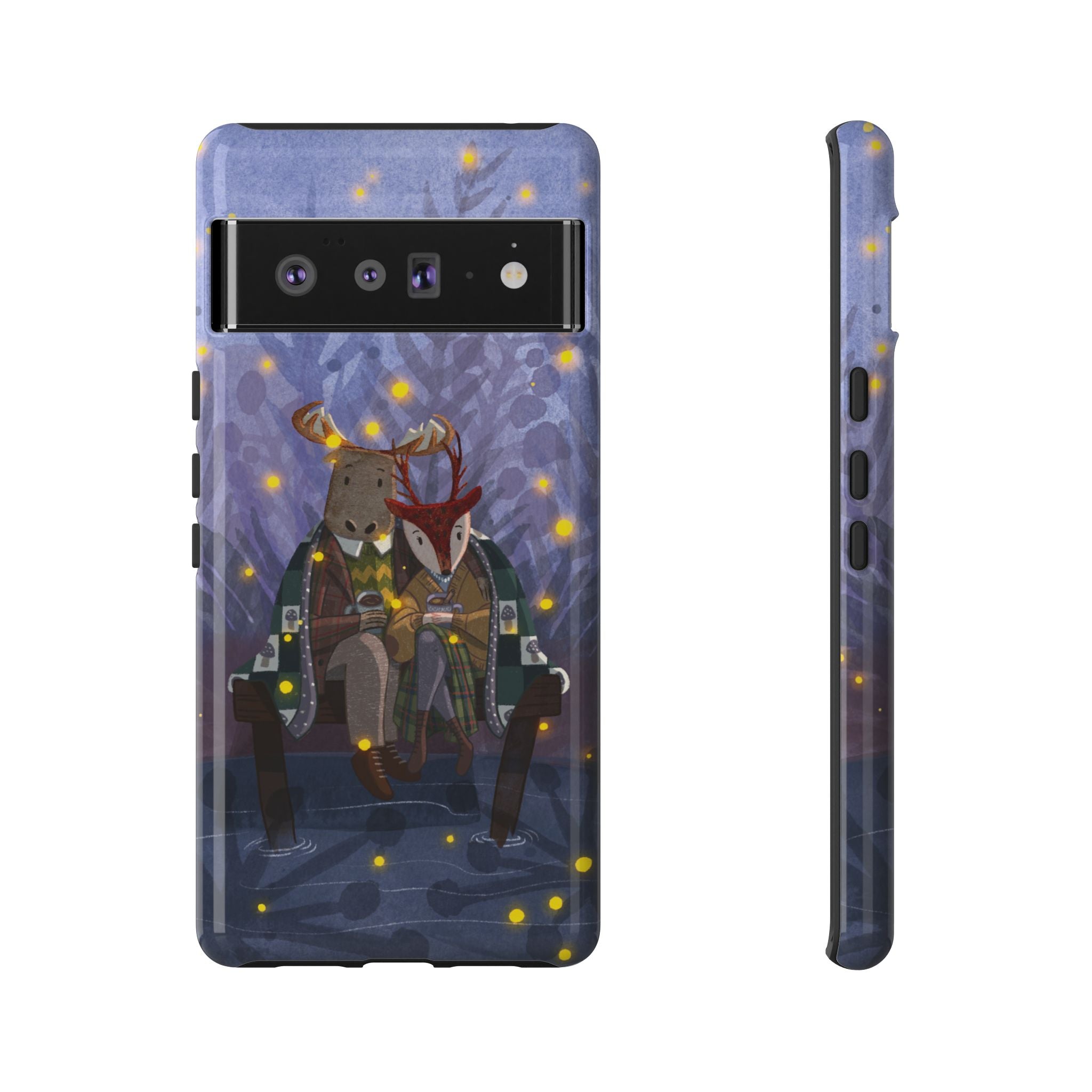 Cozy Couple Phone Case, Cute Animal Lovers Gift, Nature Aesthetic, Perfect for Holidays, Personalized Phone Accessories, Gift for Her