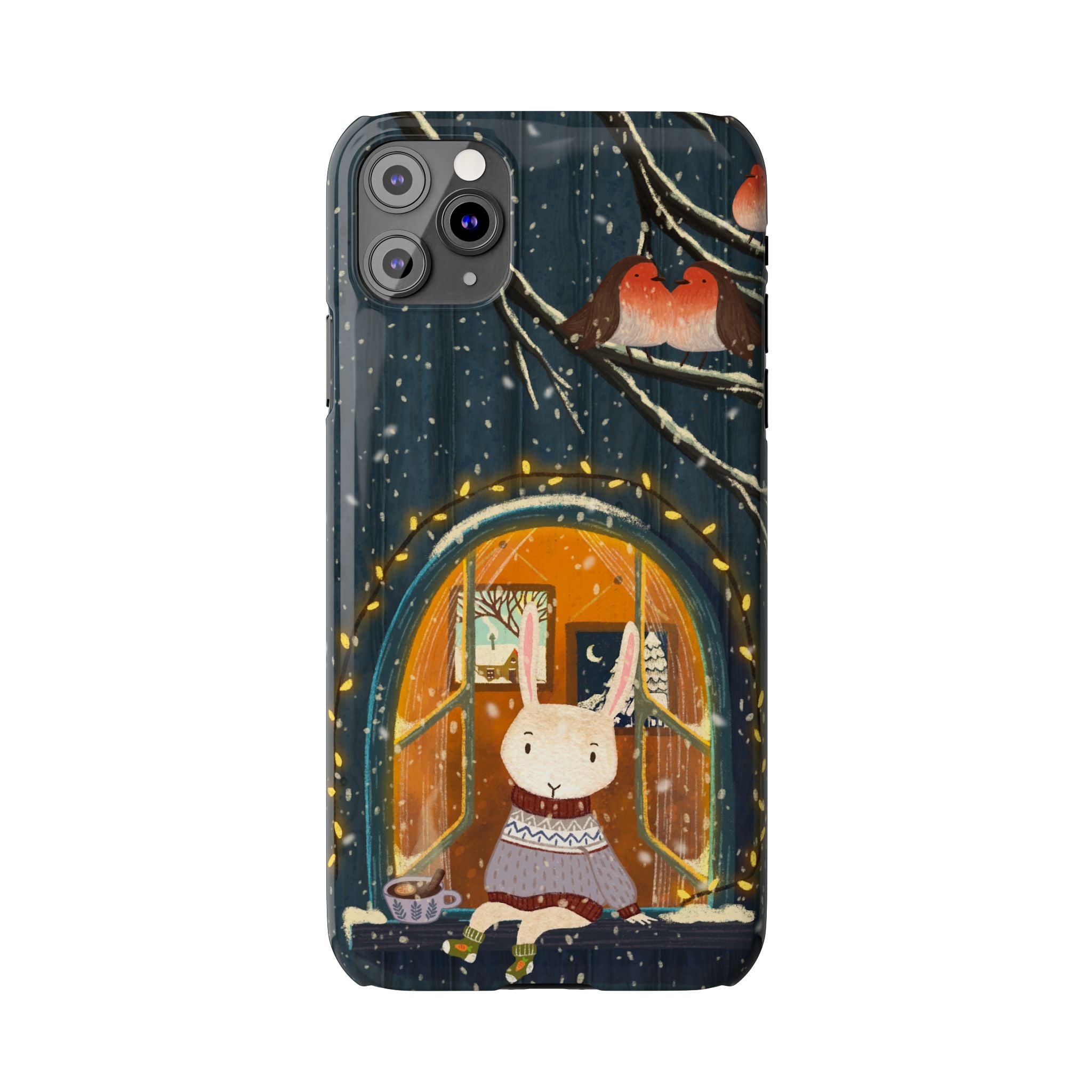Cozy Animal Phone Case - Whimsical Rabbit Design, Cute Slim Case for Animal Lovers, Perfect Gift for Birthdays, Holidays