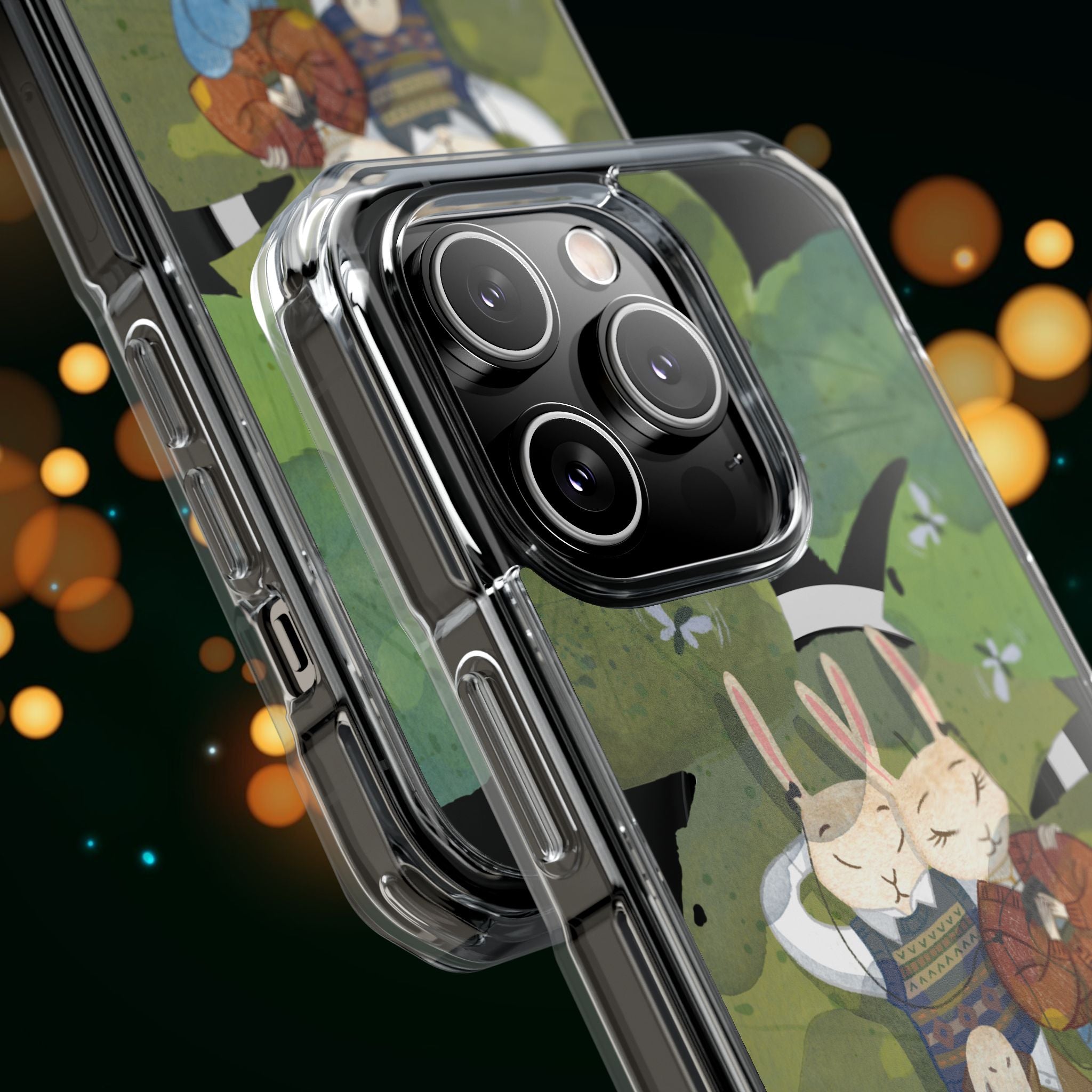 Cute Animal Lovers Phone Case, Magnetic Clear Impact Cases for Nature Enthusiasts, Eco-Friendly Gift, Cute Bunny Design, Unique Phone Cover