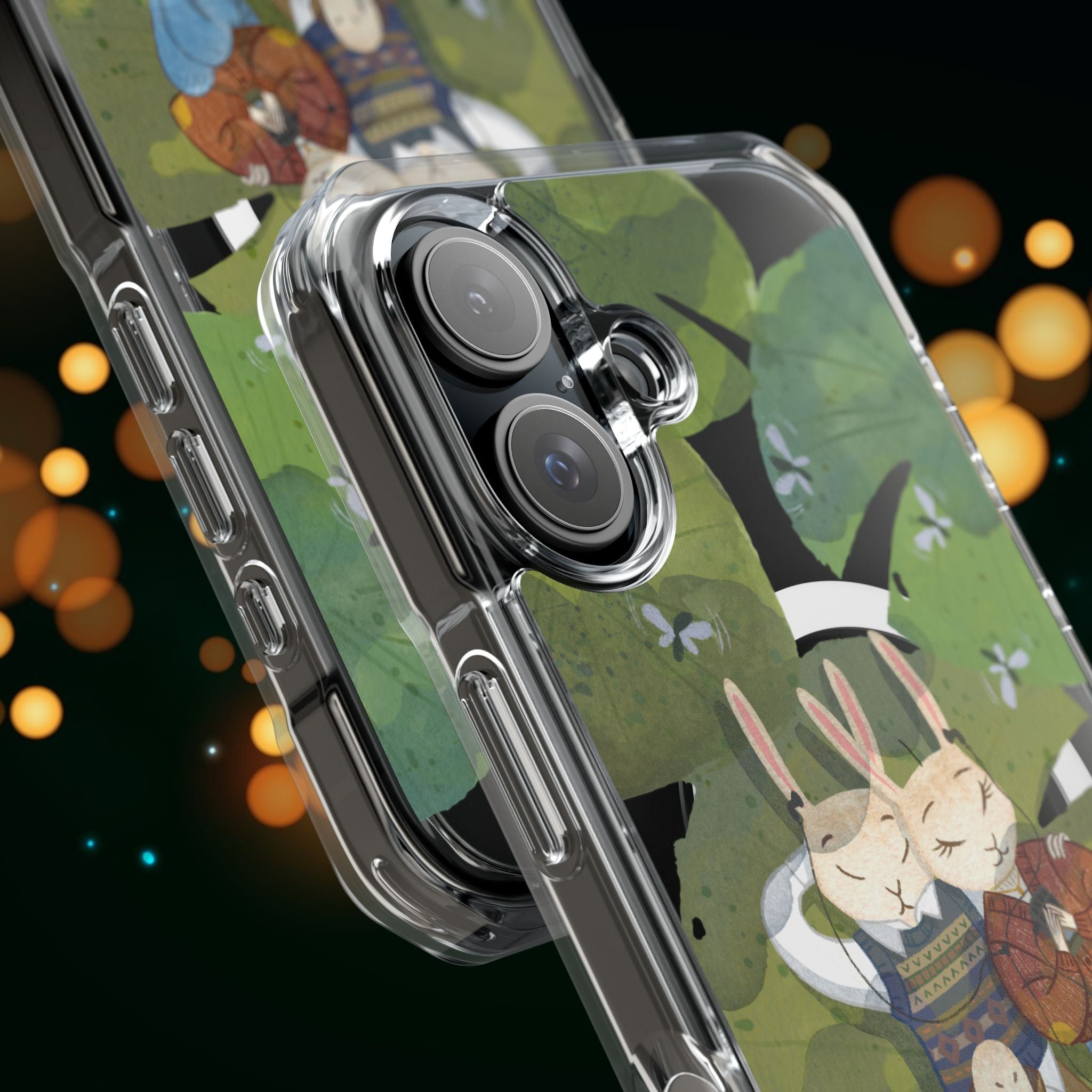 Cute Animal Lovers Phone Case, Magnetic Clear Impact Cases for Nature Enthusiasts, Eco-Friendly Gift, Cute Bunny Design, Unique Phone Cover