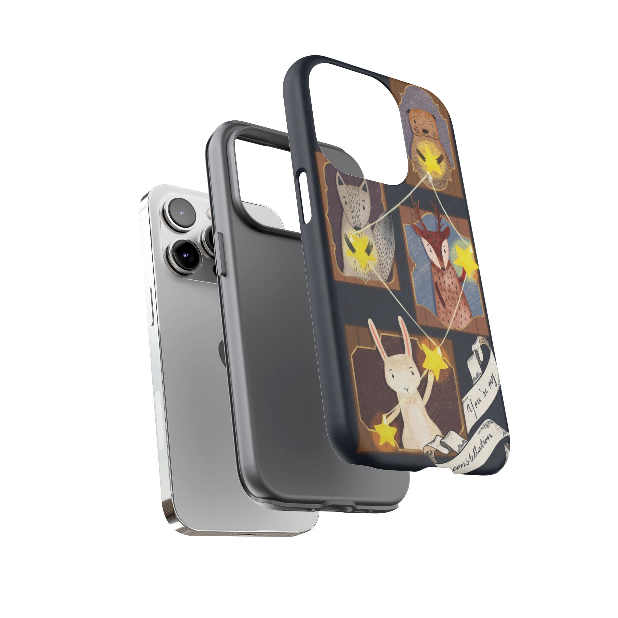 Tough Cases, Animals & Stars Design, Cute iPhone Gift, Nature Lover, Birthday, Animal Lover, iPhone 16 15 14 13 12 11 X XR 8