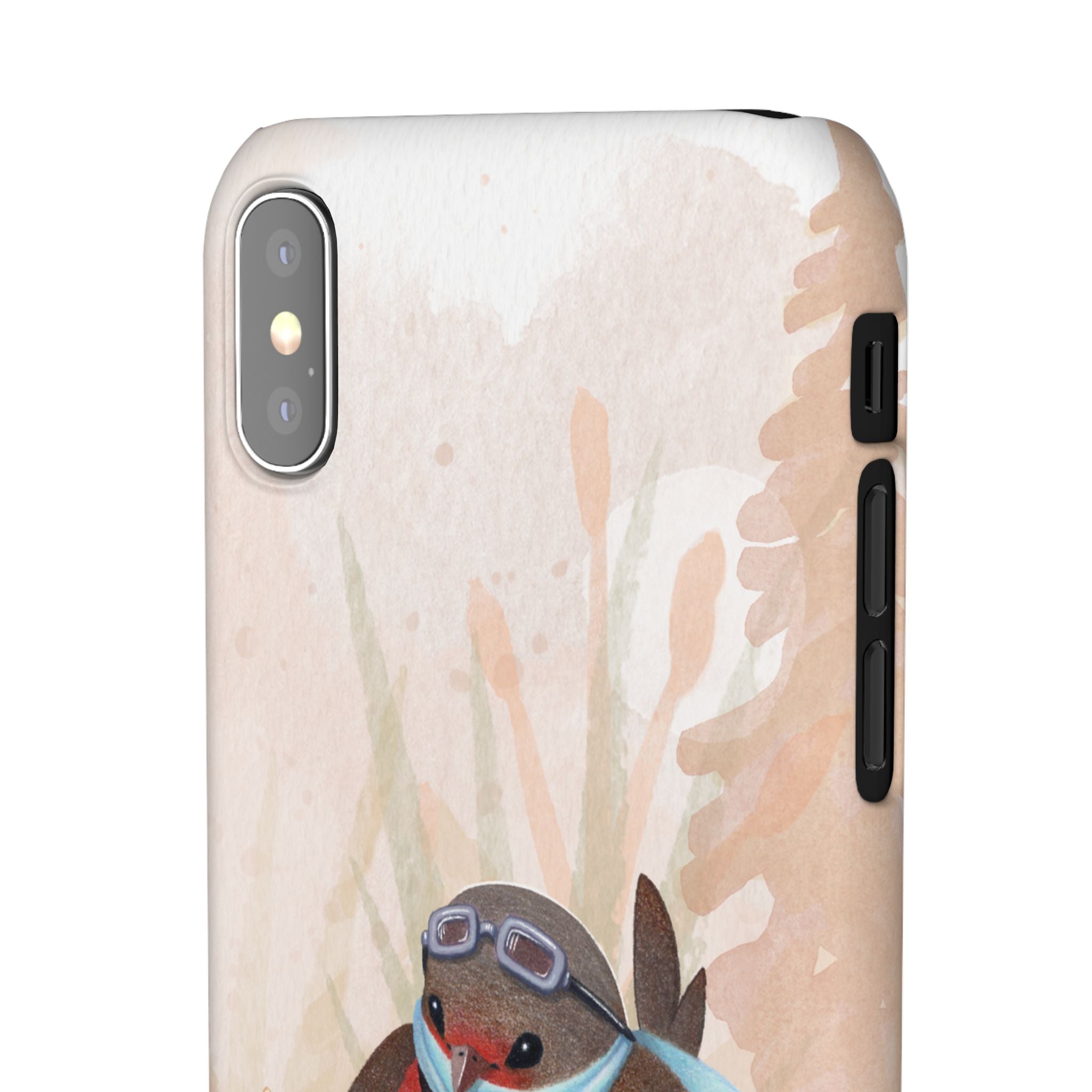 Whimsical Animal Snap Cases, Cute Phone Case, Handmade Bird and Bunny Design, Gift for Animal Lovers, Unique Smartphone Cover