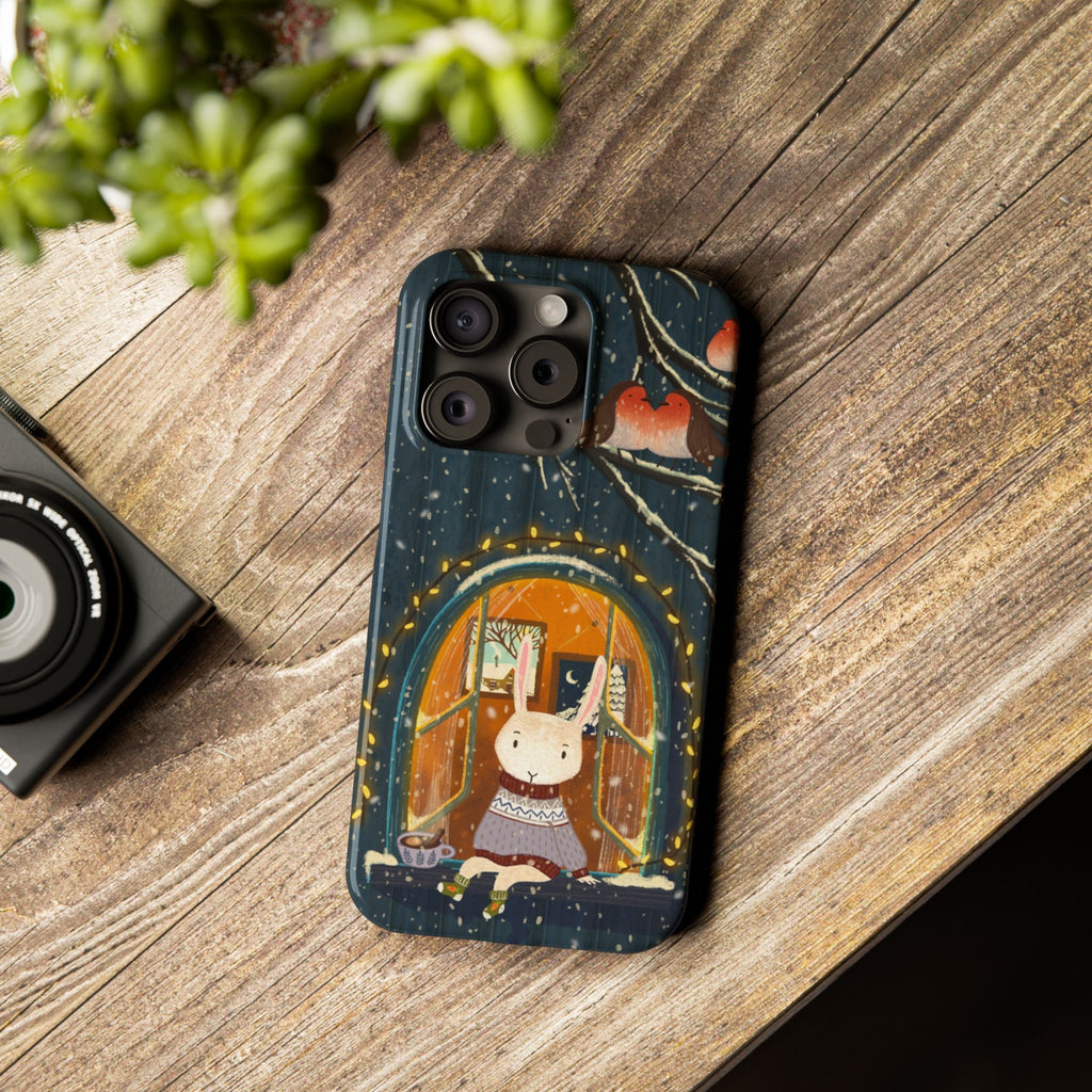 Cozy Animal Phone Case - Whimsical Rabbit Design, Cute Slim Case for Animal Lovers, Perfect Gift for Birthdays, Holidays