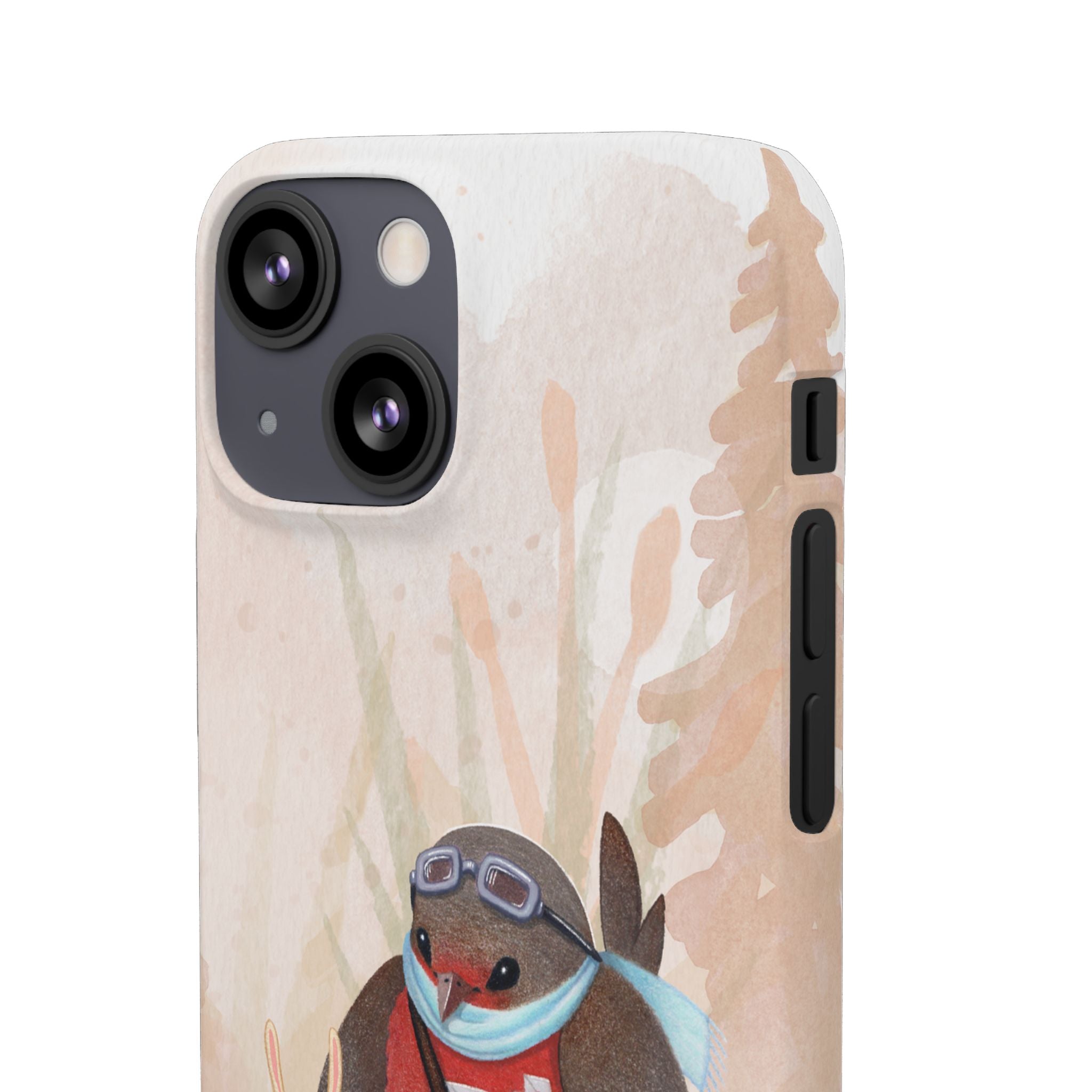 Whimsical Animal Snap Cases, Cute Phone Case, Handmade Bird and Bunny Design, Gift for Animal Lovers, Unique Smartphone Cover