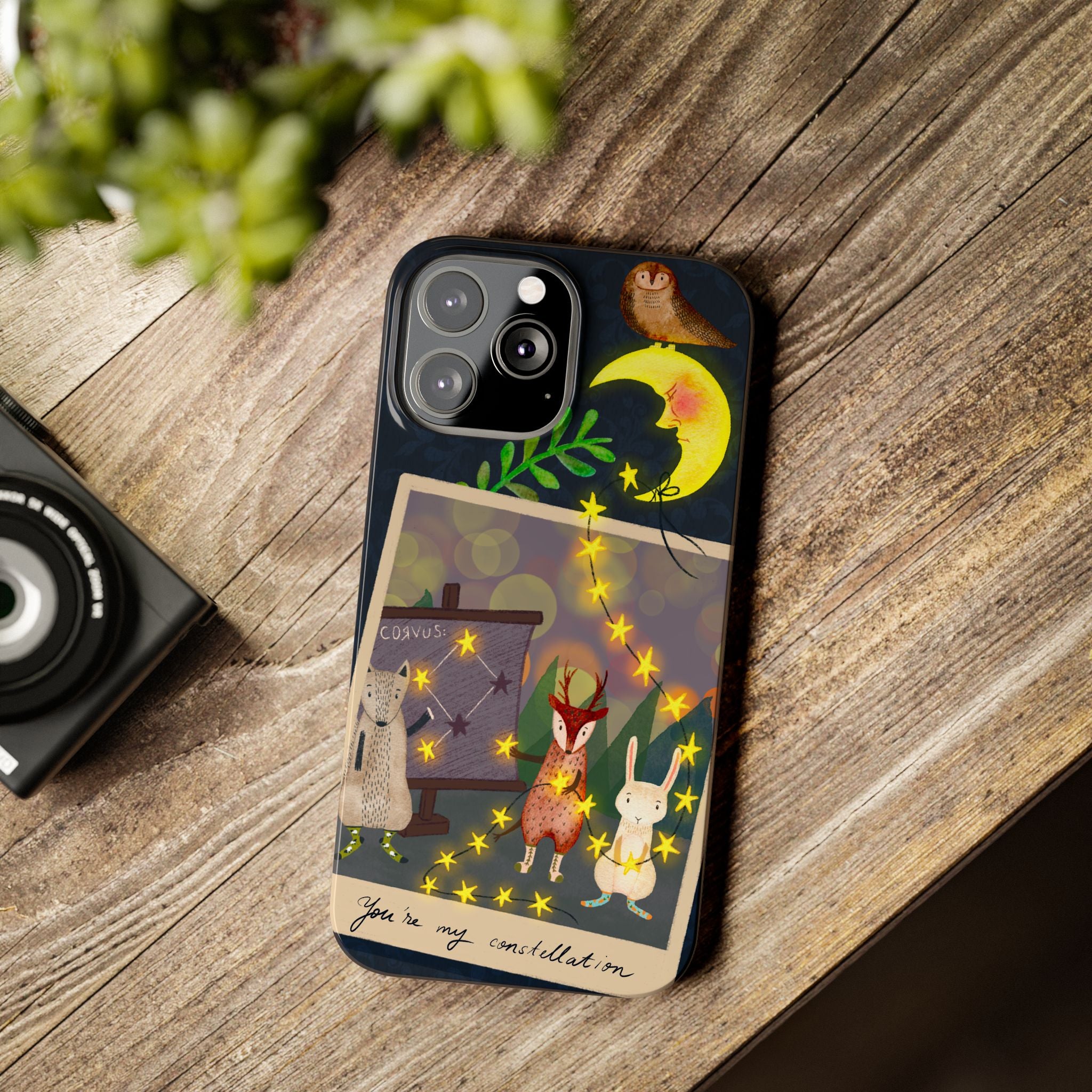 Constellation Friends iPhone Case, Starlit Woodland Photo Cover, Cute Gift for Birthday, Kawaii Design, iPhone 7 8 X XR XS 11 12 13 14 15 16