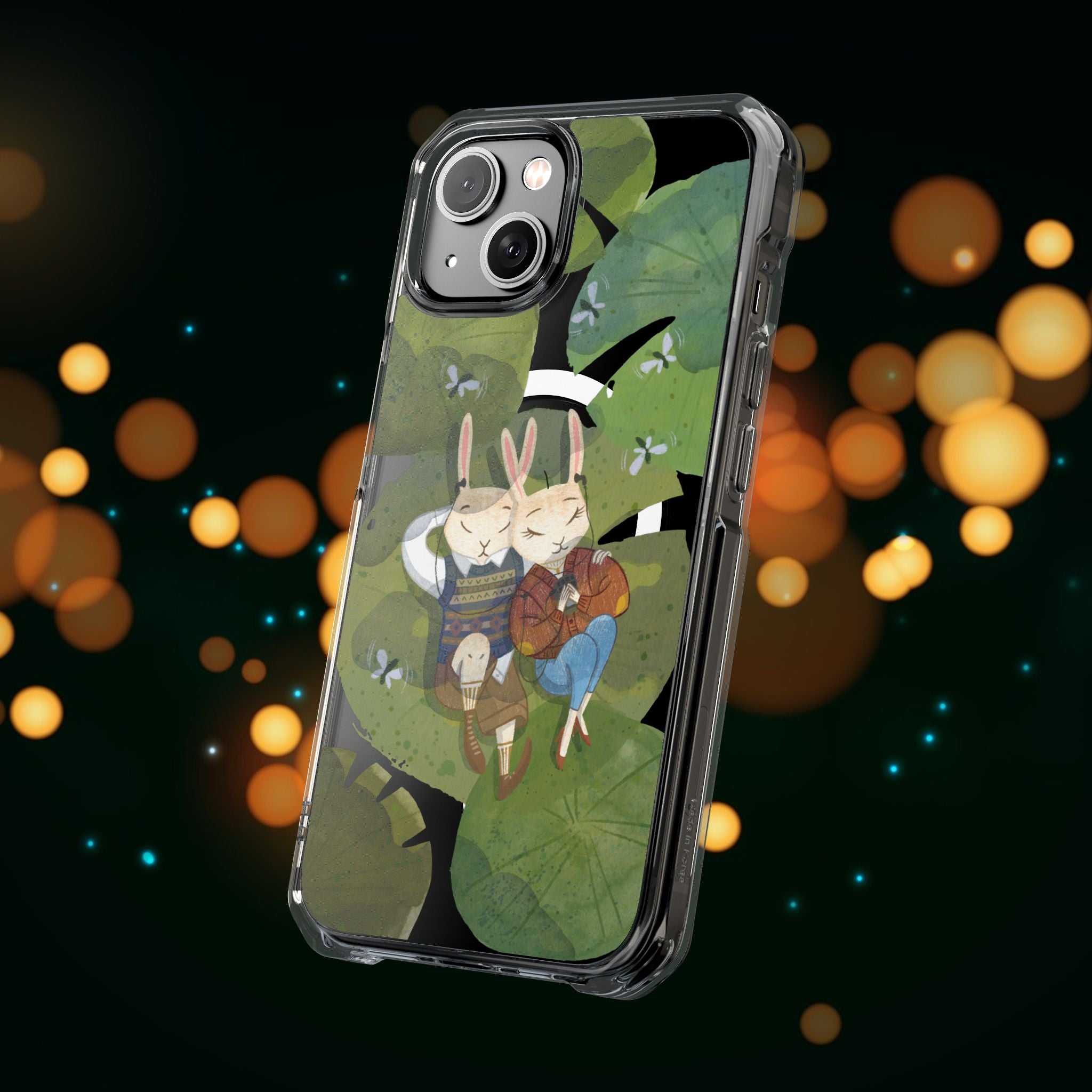 Cute Animal Lovers Phone Case, Magnetic Clear Impact Cases for Nature Enthusiasts, Eco-Friendly Gift, Cute Bunny Design, Unique Phone Cover