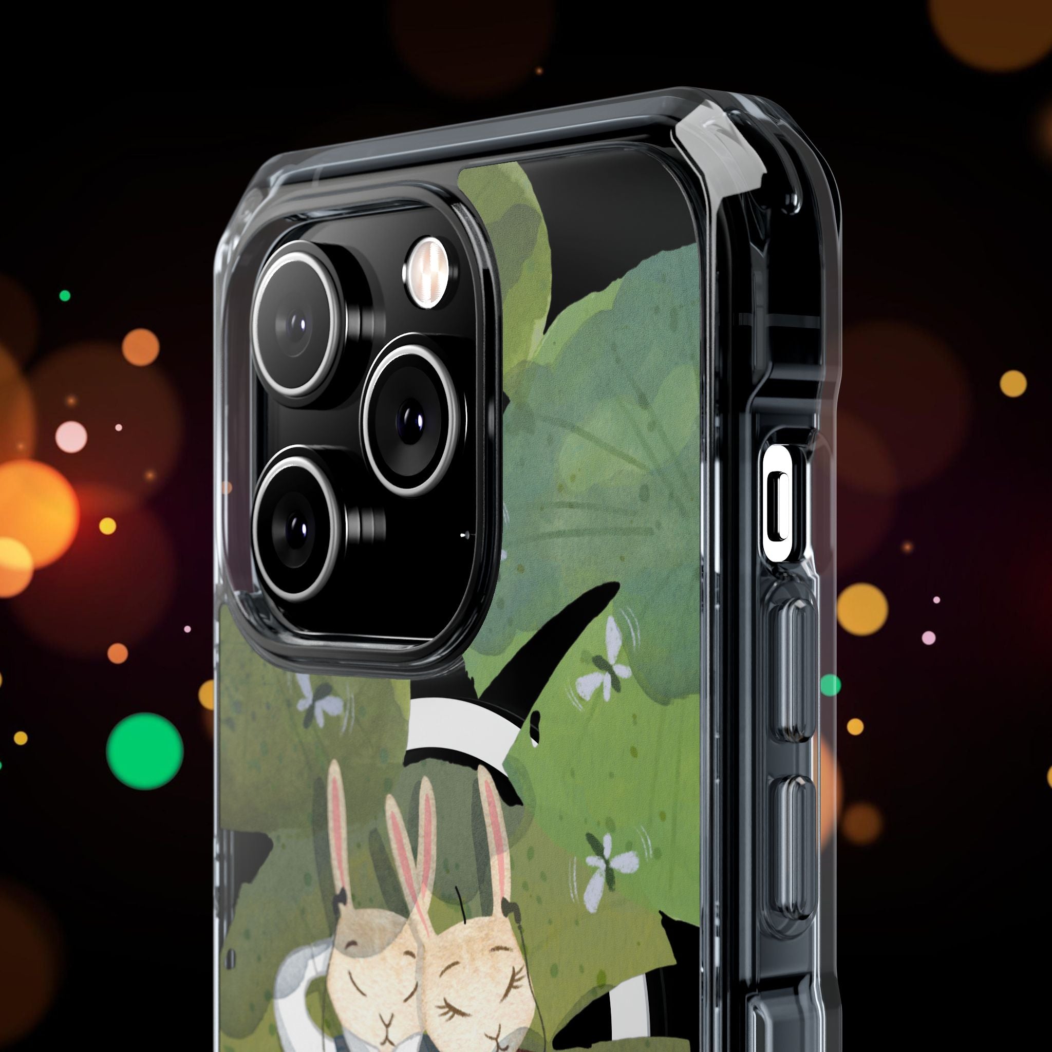 Cute Animal Lovers Phone Case, Magnetic Clear Impact Cases for Nature Enthusiasts, Eco-Friendly Gift, Cute Bunny Design, Unique Phone Cover