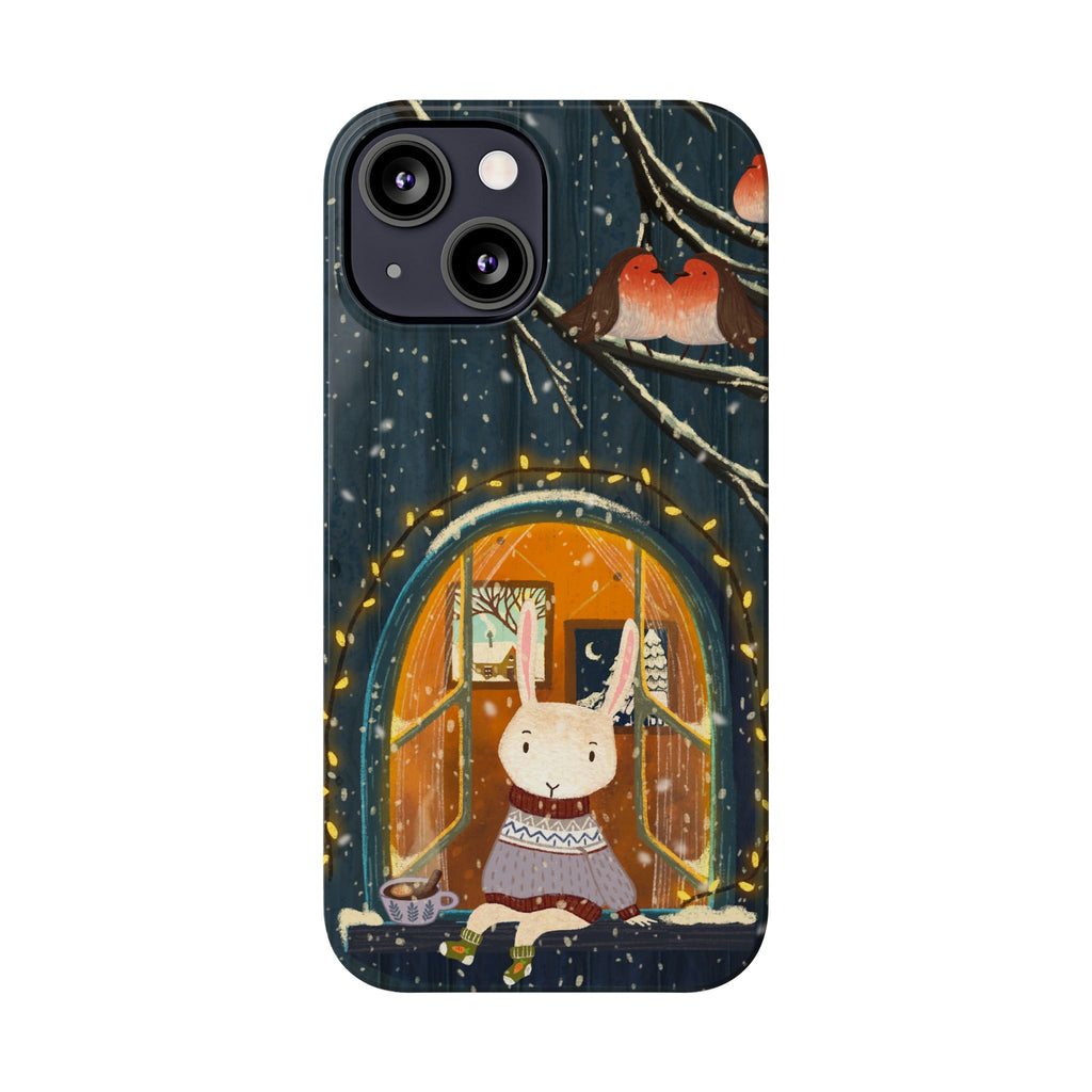 Cozy Animal Phone Case - Whimsical Rabbit Design, Cute Slim Case for Animal Lovers, Perfect Gift for Birthdays, Holidays