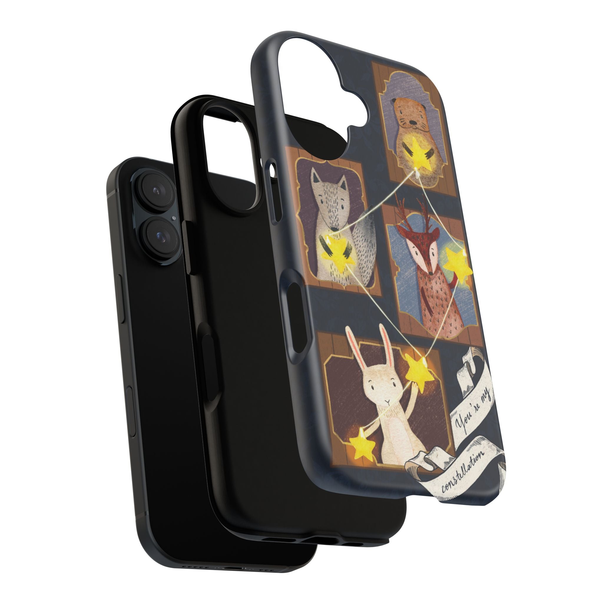 Tough Cases, Animals & Stars Design, Cute iPhone Gift, Nature Lover, Birthday, Animal Lover, iPhone 16 15 14 13 12 11 X XR 8