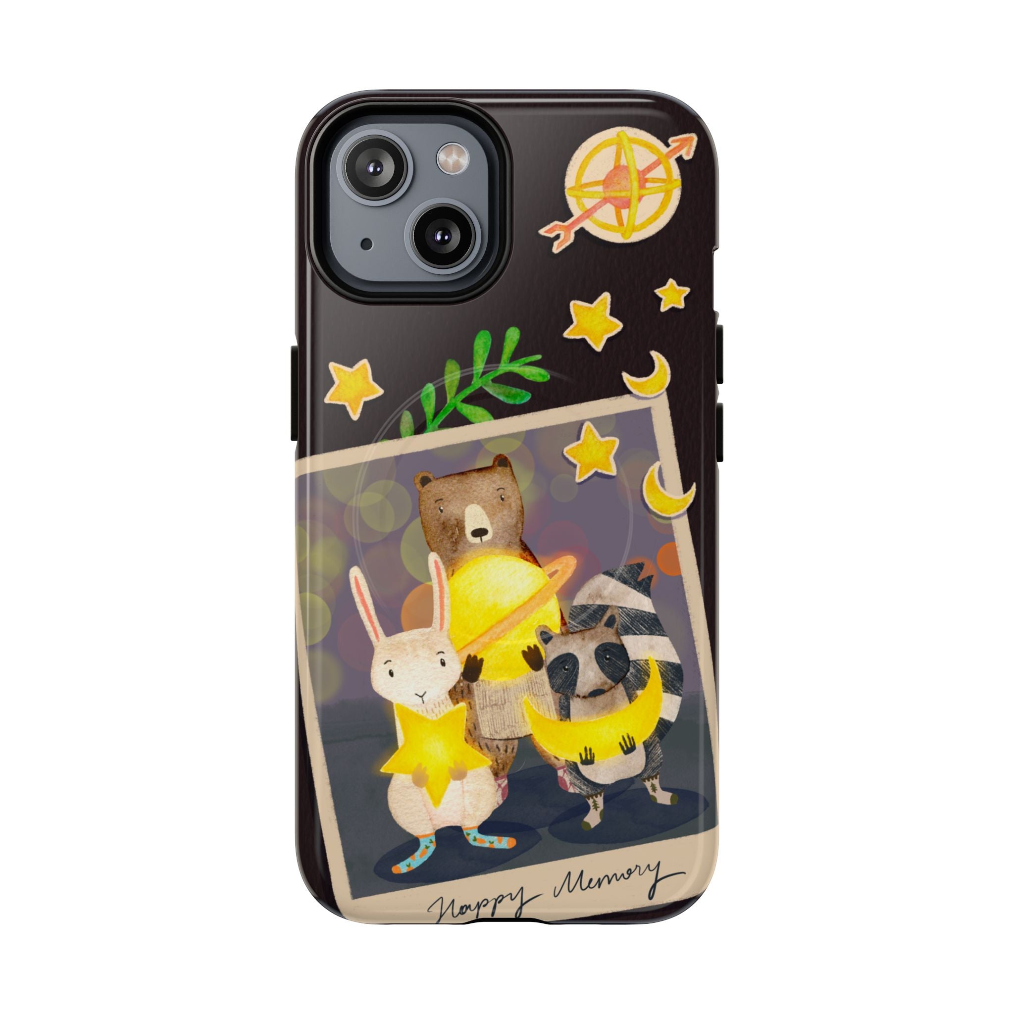 Tough Magnetic Cases, Whimsical Animal Phone Case, Cute Bear Rabbit Raccoon Design, Cute gift for her, Birthdays, iPhone 14 15 16 pro max