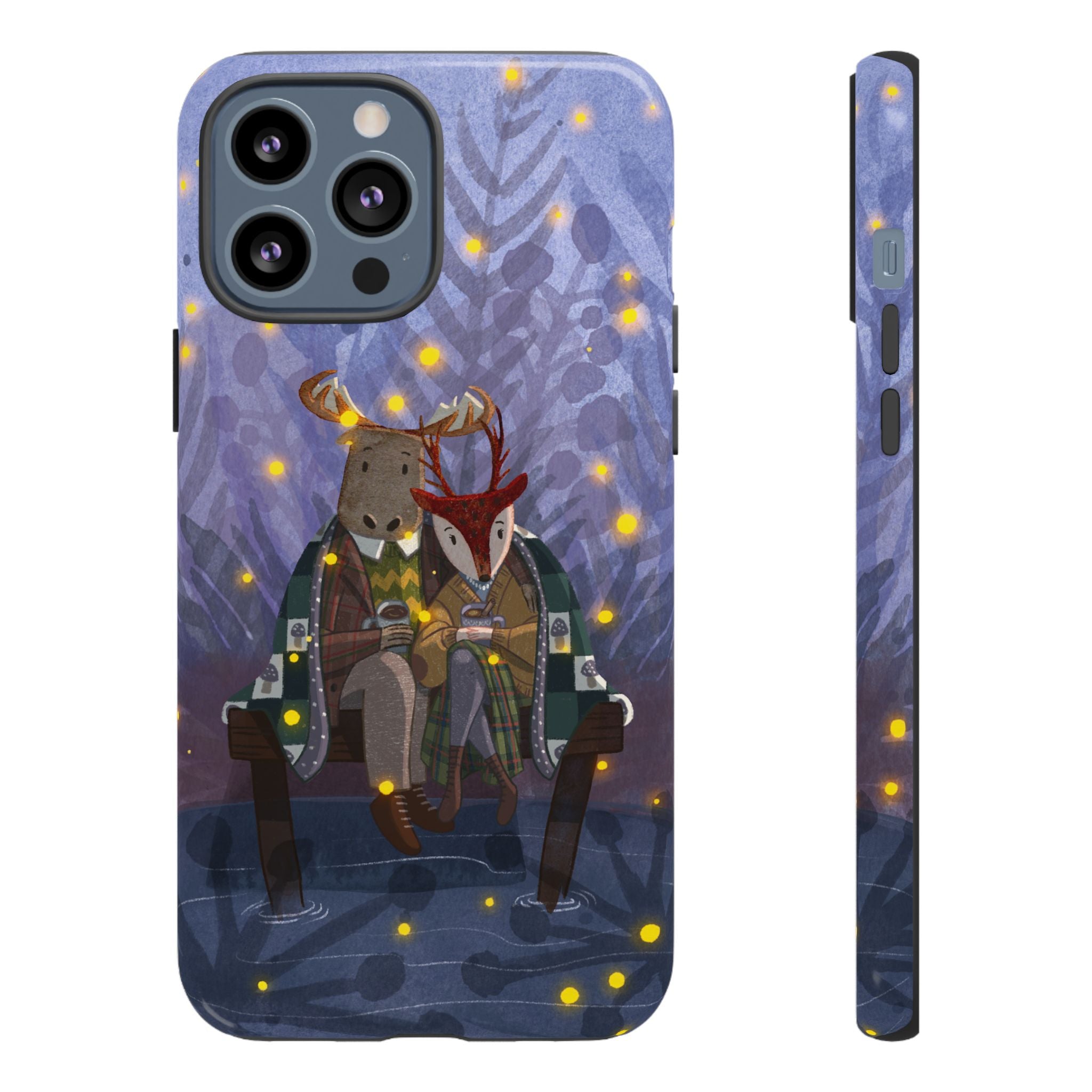 Cozy Couple Phone Case, Cute Animal Lovers Gift, Nature Aesthetic, Perfect for Holidays, Personalized Phone Accessories, Gift for Her