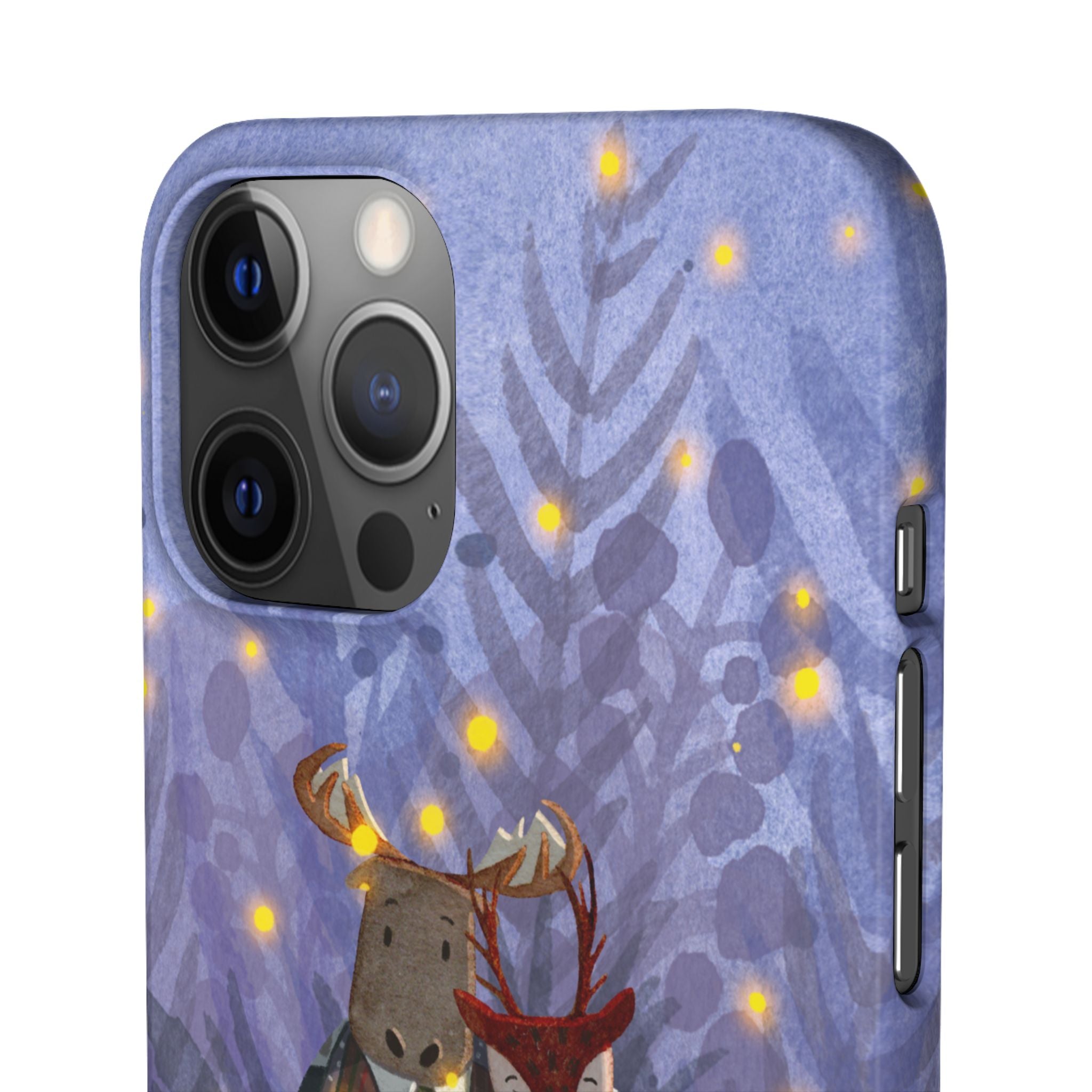 Whimsical Animal Lovers Snap Cases - Cozy Phone Protection, Gift for Nature Lovers, Holiday Decor, Cute Character Design, Animal Couple