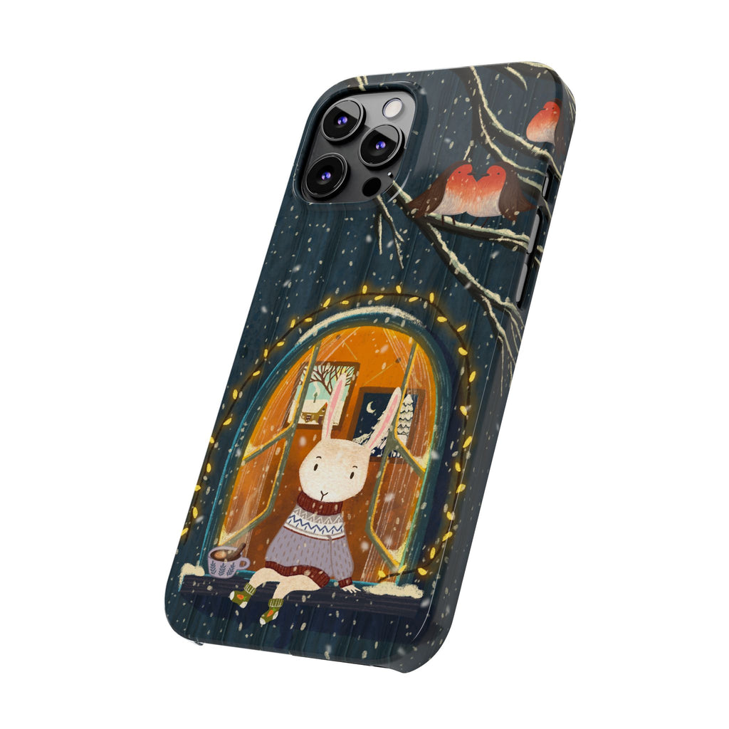 Cozy Animal Phone Case - Whimsical Rabbit Design, Cute Slim Case for Animal Lovers, Perfect Gift for Birthdays, Holidays