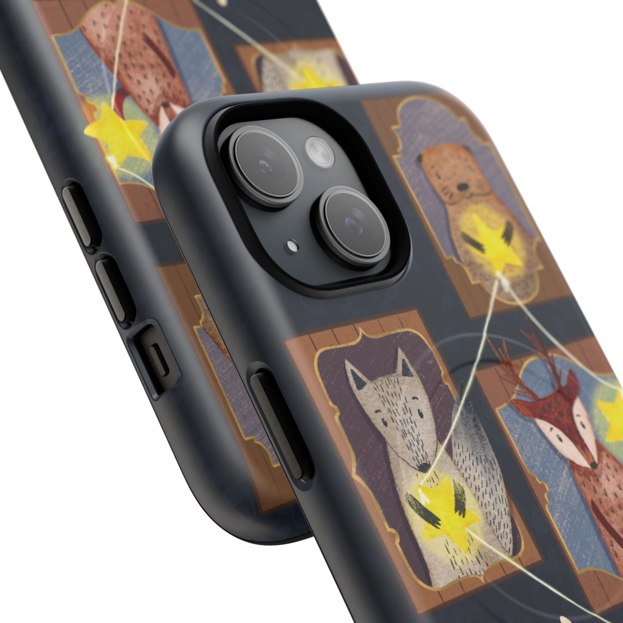 Celestial Animal Stars iPhone Case, Tough Magnetic Cover, Nature Theme, Unique Cute Animal Gifts, iPhone 14 15 16 pro max