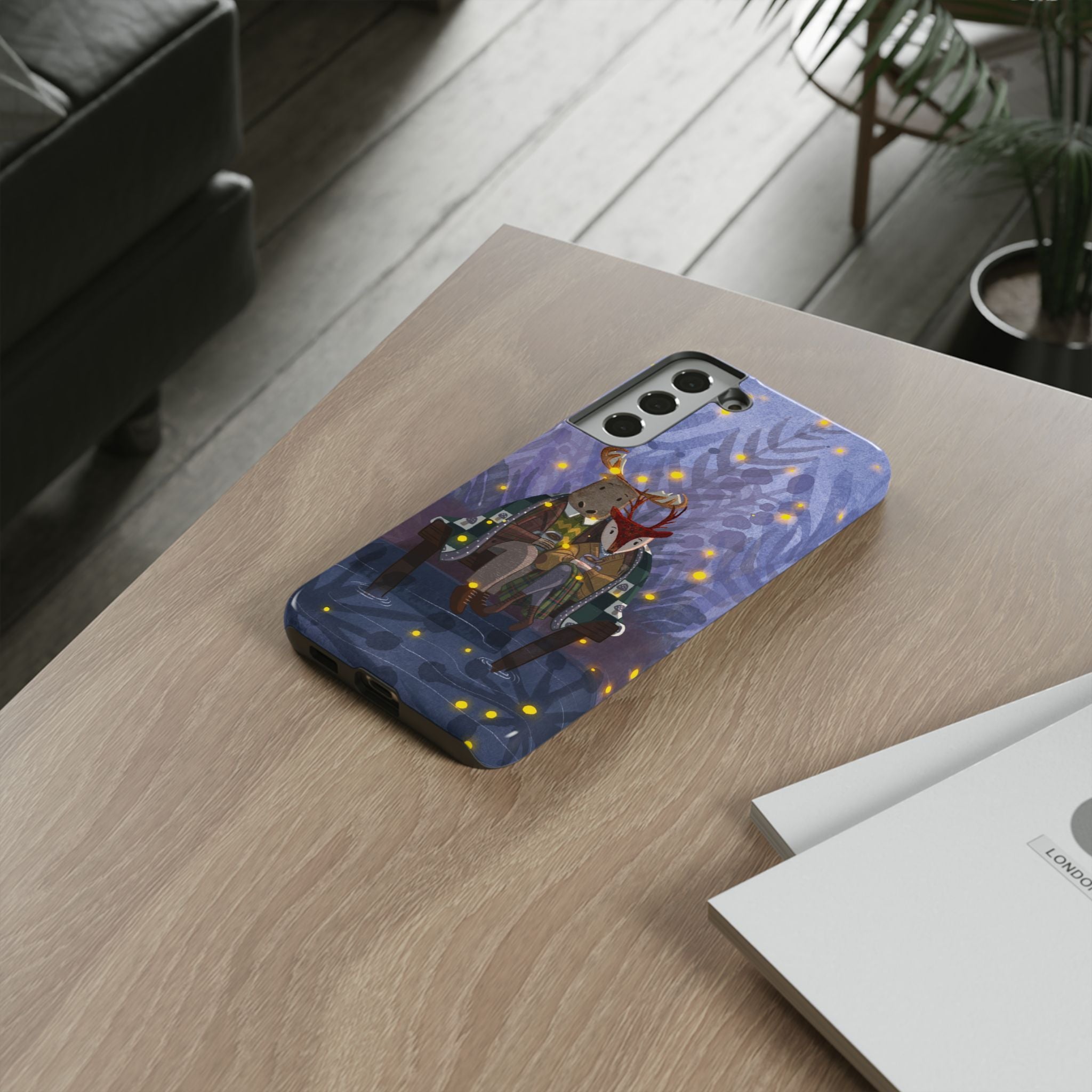 Cozy Couple Phone Case, Cute Animal Lovers Gift, Nature Aesthetic, Perfect for Holidays, Personalized Phone Accessories, Gift for Her