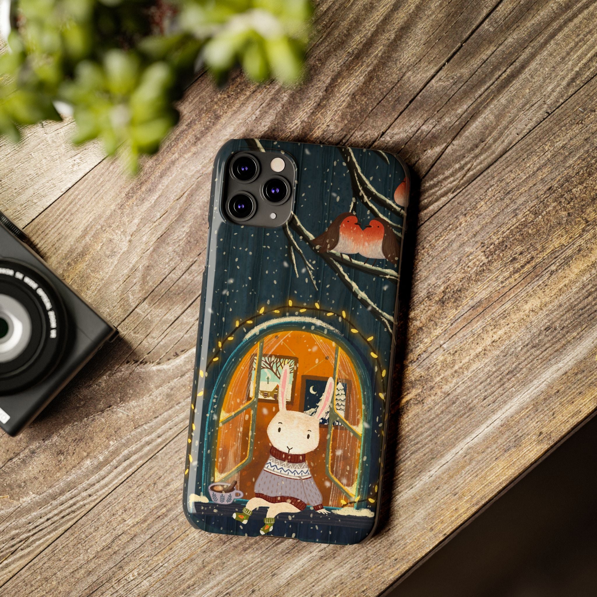 Cozy Animal Phone Case - Whimsical Rabbit Design, Cute Slim Case for Animal Lovers, Perfect Gift for Birthdays, Holidays