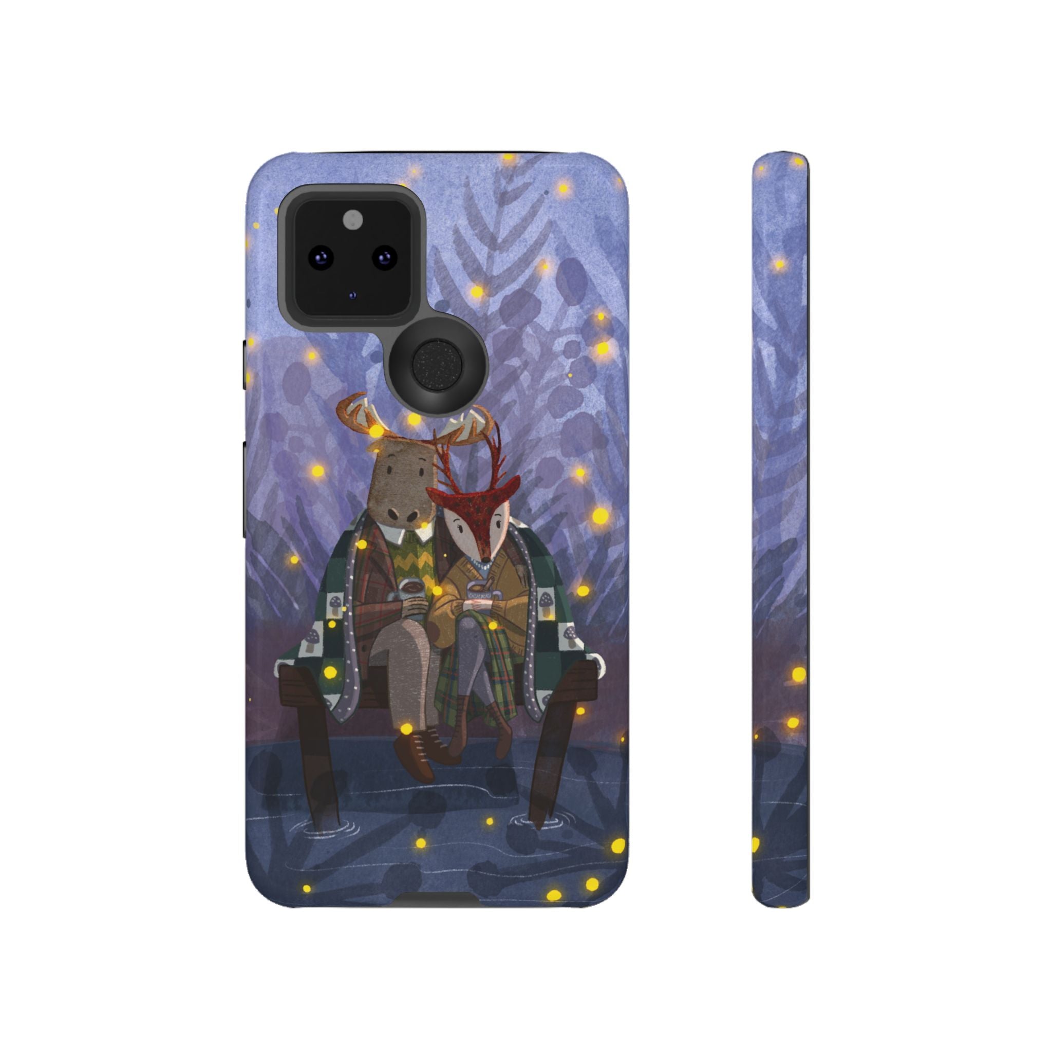 Cozy Couple Phone Case, Cute Animal Lovers Gift, Nature Aesthetic, Perfect for Holidays, Personalized Phone Accessories, Gift for Her