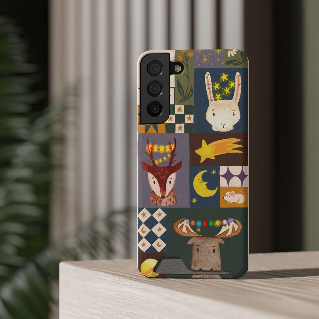 Magical Animal Phone Case with Card Holder - Cute Gift for Animal Lovers, Interesting Phone Accessory, Unique Holiday Gift, Nature-Inspired