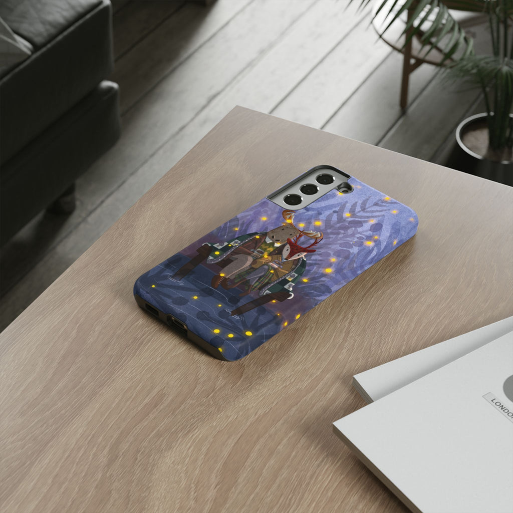 Cozy Couple Phone Case, Cute Animal Lovers Gift, Nature Aesthetic, Perfect for Holidays, Personalized Phone Accessories, Gift for Her
