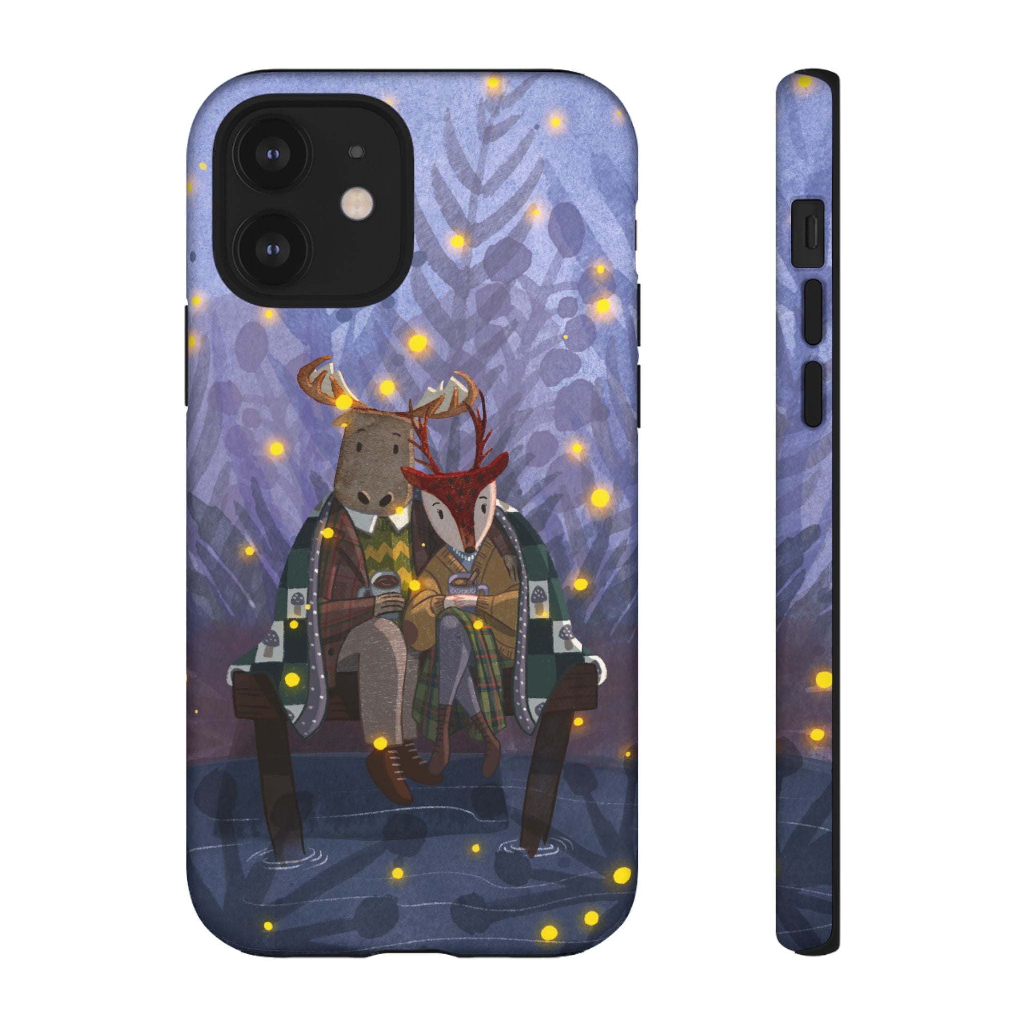Cozy Couple Phone Case, Cute Animal Lovers Gift, Nature Aesthetic, Perfect for Holidays, Personalized Phone Accessories, Gift for Her