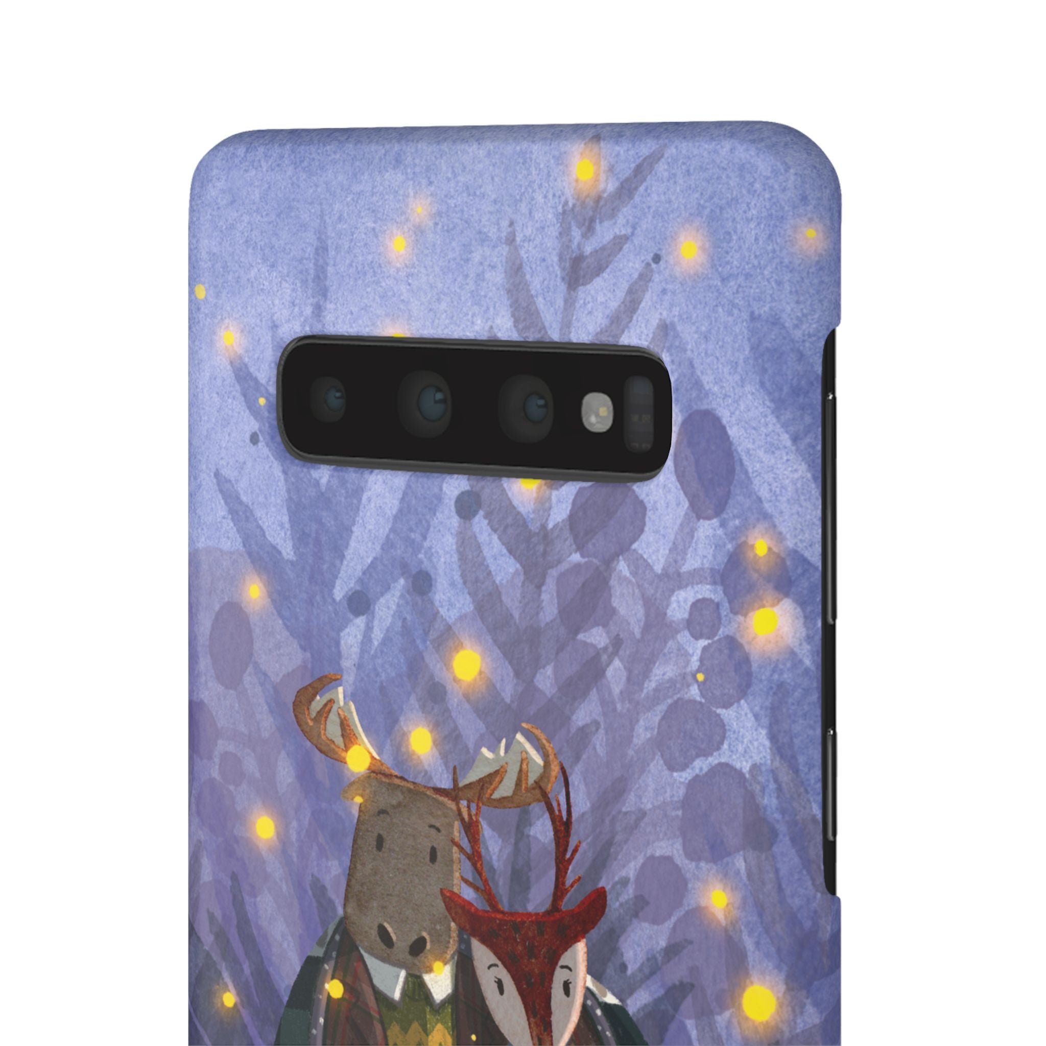 Whimsical Animal Lovers Snap Cases - Cozy Phone Protection, Gift for Nature Lovers, Holiday Decor, Cute Character Design, Animal Couple