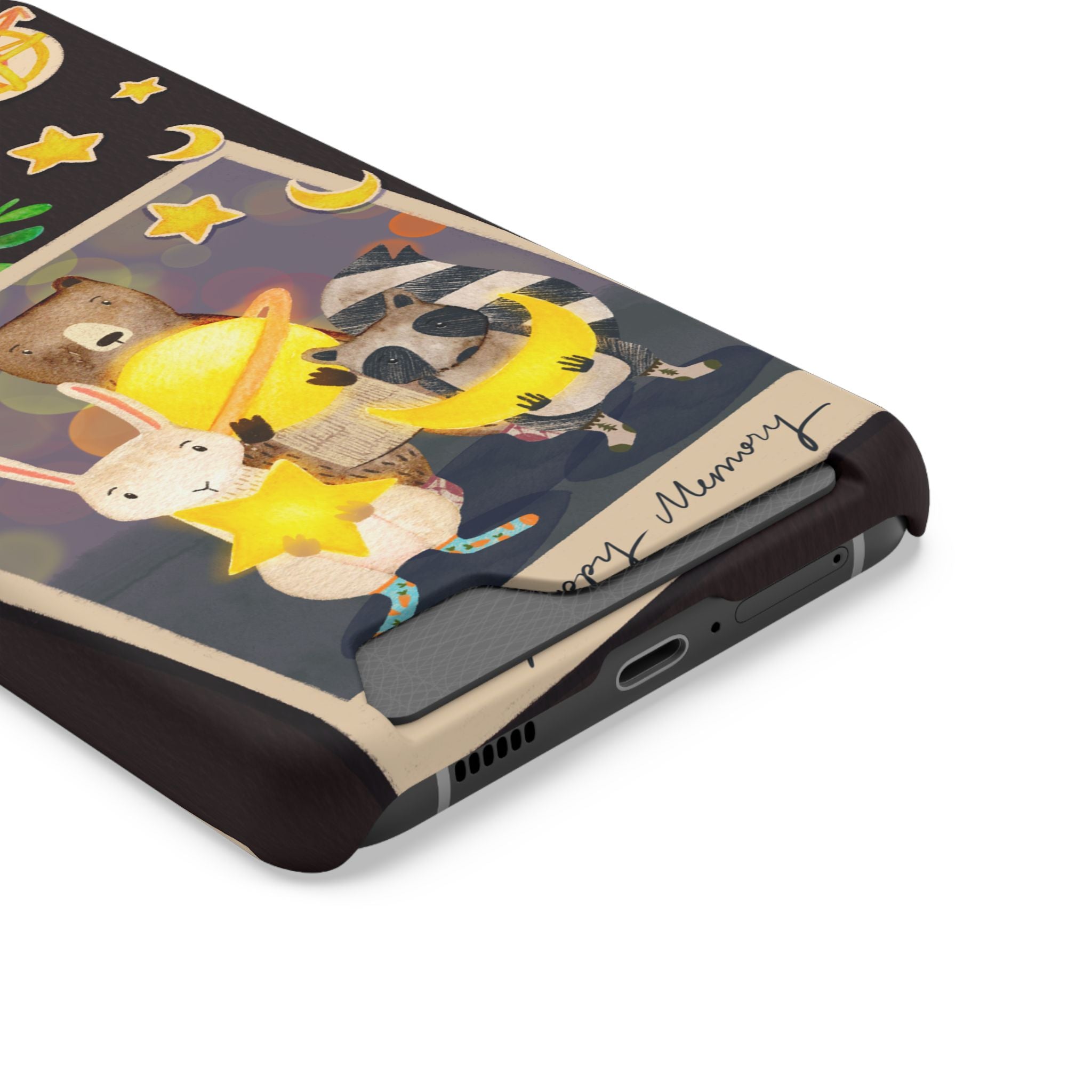 Whimsical Phone Case with Card Holder - Cute Animal Friends Design, Perfect Gift for Animal Lovers, Birthday, Everyday Use, Cute Accessory