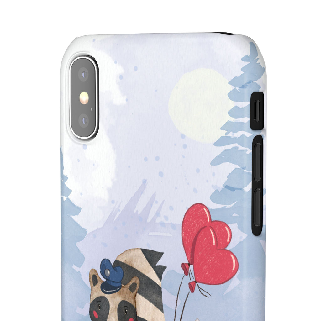 Whimsical Animal Snap Case with Love Balloons, Cute Phone Case, Valentine's Day Gift, Animal Lover Accessory, Creative Phone Cover