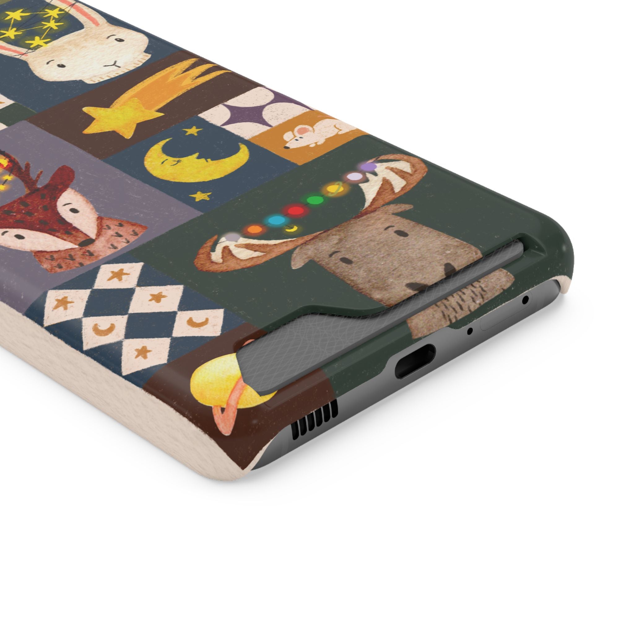 Magical Animal Phone Case with Card Holder - Cute Gift for Animal Lovers, Interesting Phone Accessory, Unique Holiday Gift, Nature-Inspired