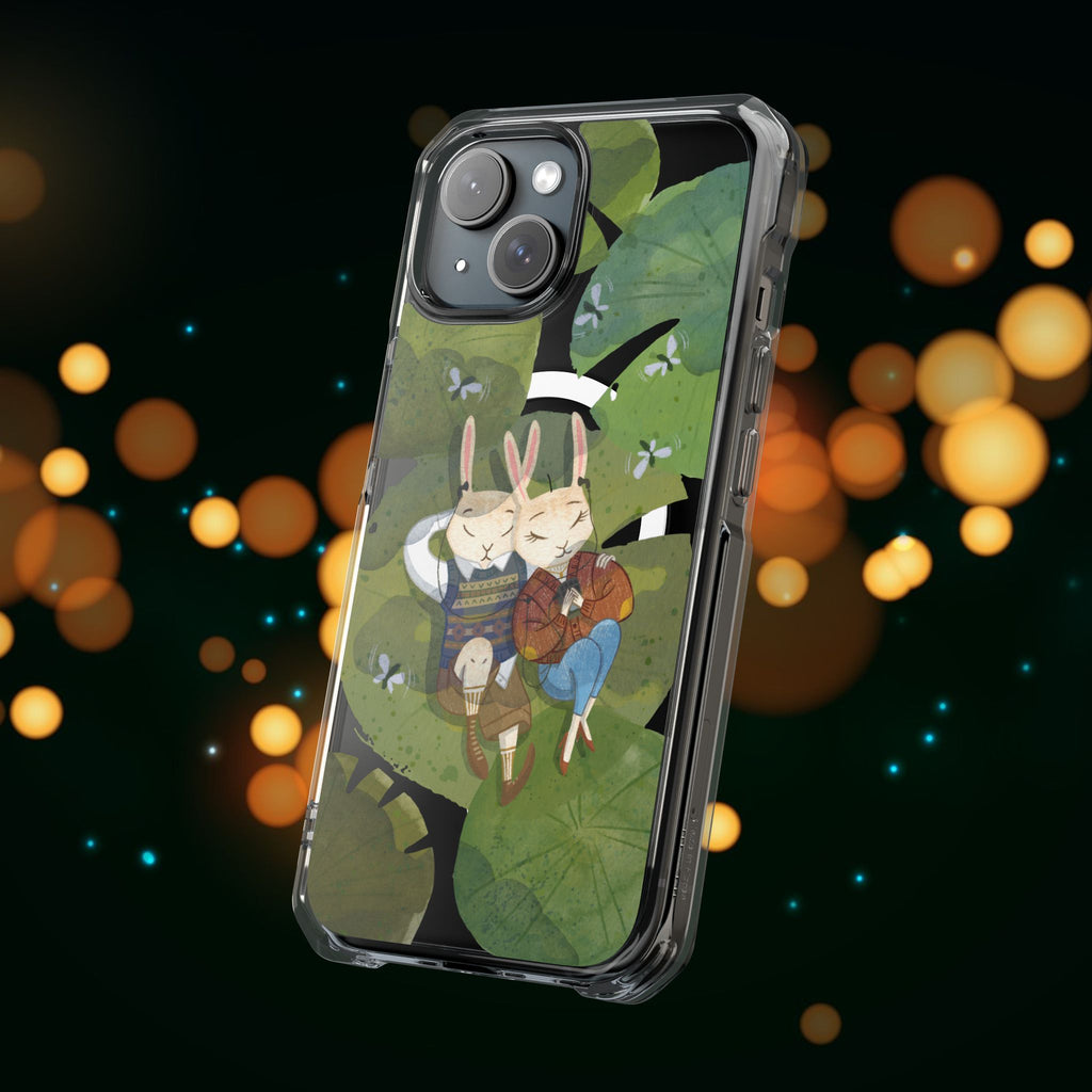 Cute Animal Lovers Phone Case, Magnetic Clear Impact Cases for Nature Enthusiasts, Eco-Friendly Gift, Cute Bunny Design, Unique Phone Cover