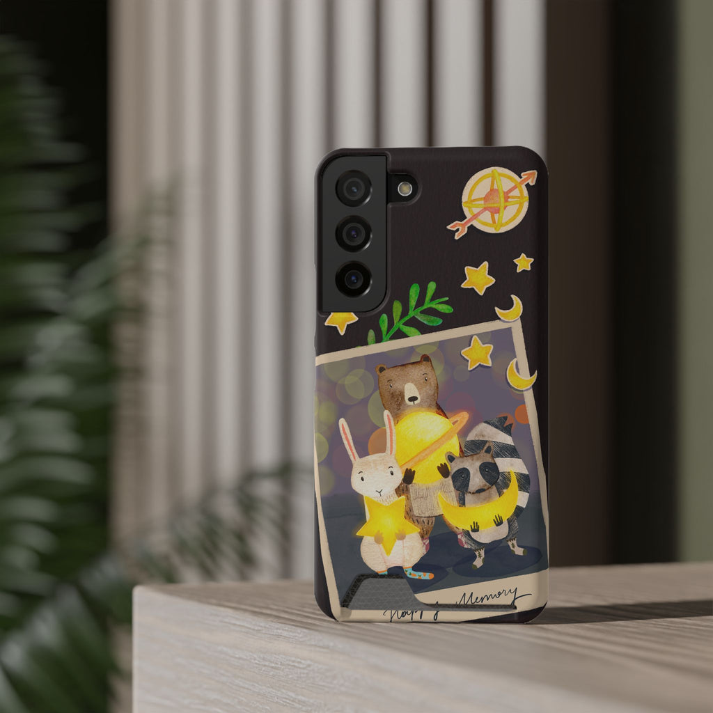 Whimsical Phone Case with Card Holder - Cute Animal Friends Design, Perfect Gift for Animal Lovers, Birthday, Everyday Use, Cute Accessory