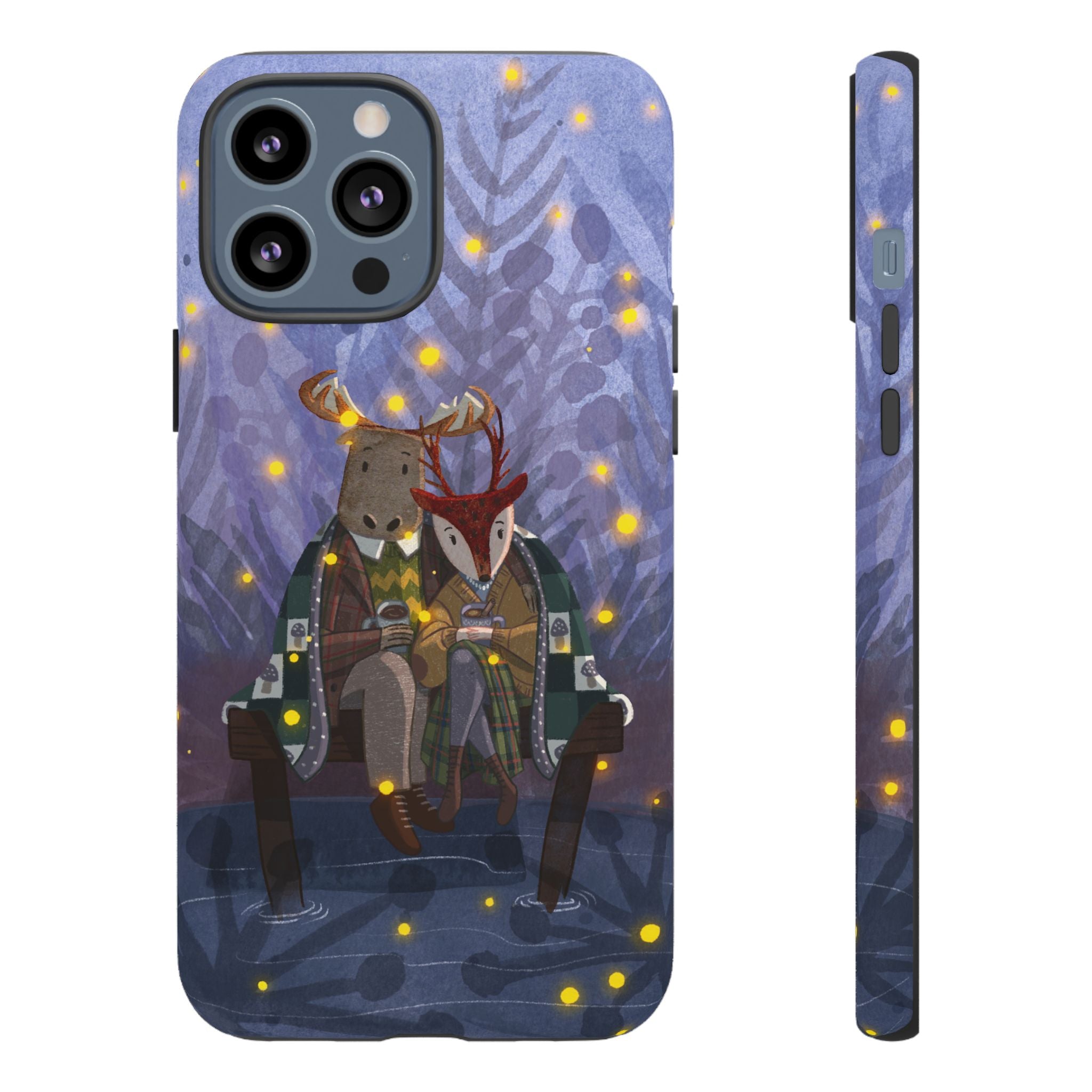 Cozy Couple Phone Case, Cute Animal Lovers Gift, Nature Aesthetic, Perfect for Holidays, Personalized Phone Accessories, Gift for Her