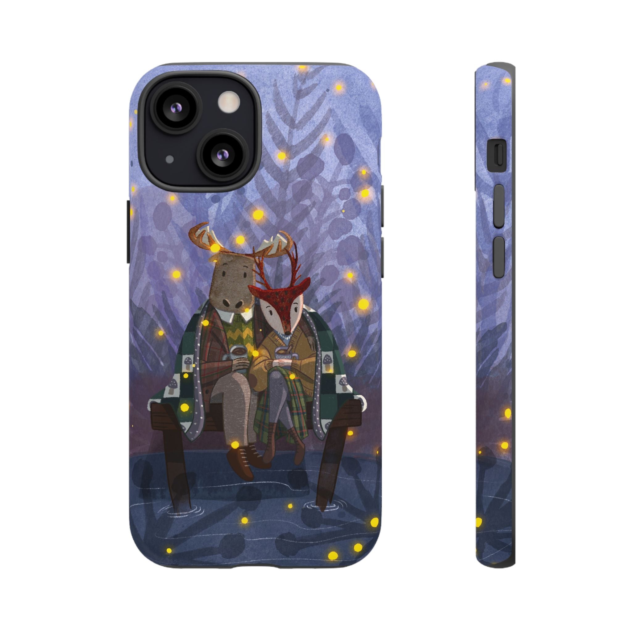 Cozy Couple Phone Case, Cute Animal Lovers Gift, Nature Aesthetic, Perfect for Holidays, Personalized Phone Accessories, Gift for Her