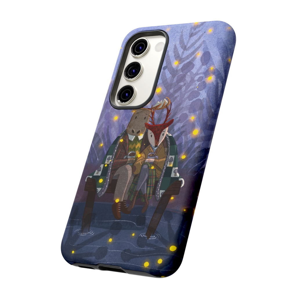 Cozy Couple Phone Case, Cute Animal Lovers Gift, Nature Aesthetic, Perfect for Holidays, Personalized Phone Accessories, Gift for Her