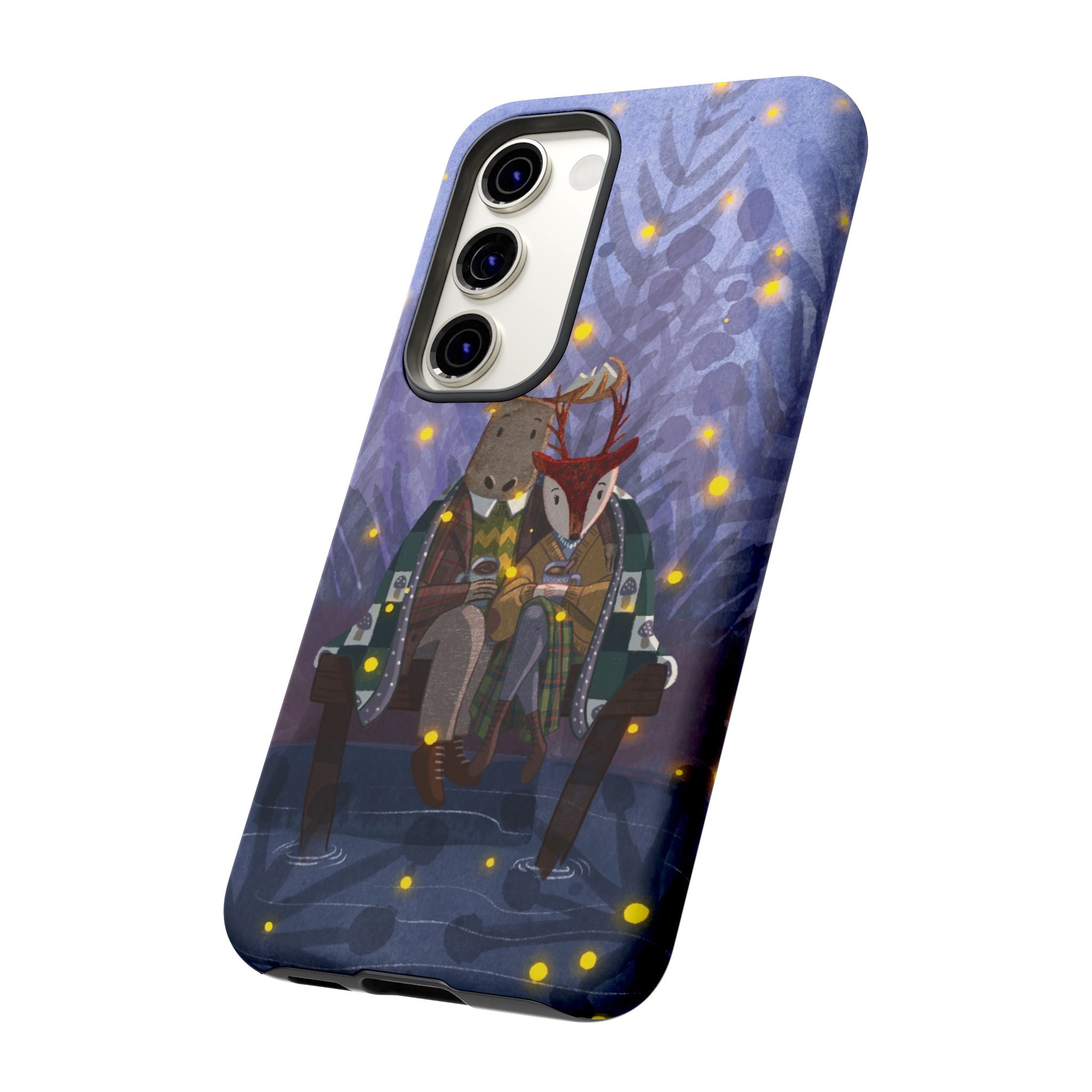 Cozy Couple Phone Case, Cute Animal Lovers Gift, Nature Aesthetic, Perfect for Holidays, Personalized Phone Accessories, Gift for Her
