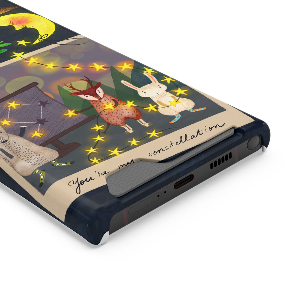 Woodland Astronomy Class Phone Case - Whimsical Forest Animals Learning Constellations - Cute iPhone 13/Samsung Case