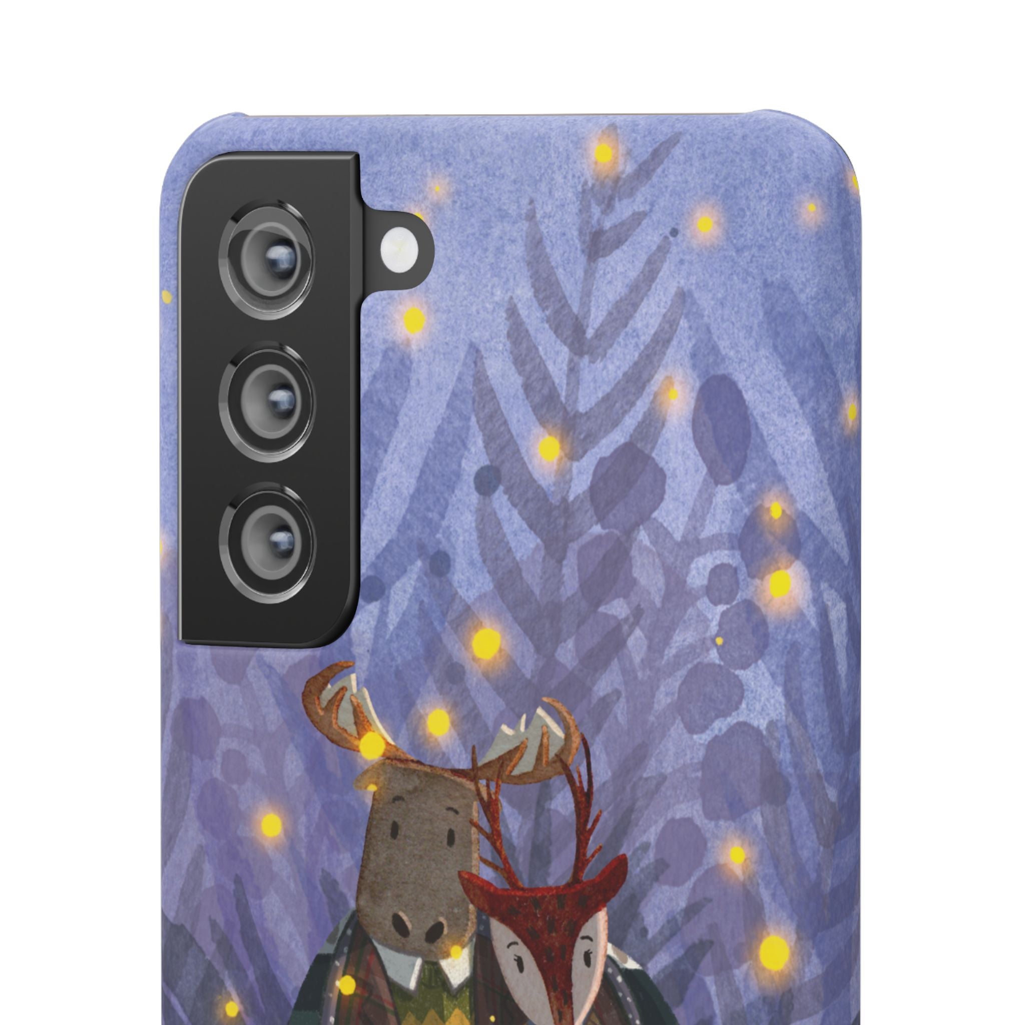 Whimsical Animal Lovers Snap Cases - Cozy Phone Protection, Gift for Nature Lovers, Holiday Decor, Cute Character Design, Animal Couple