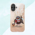 Whimsical Animal Snap Cases, Cute Phone Case, Handmade Bird and Bunny Design, Gift for Animal Lovers, Unique Smartphone Cover