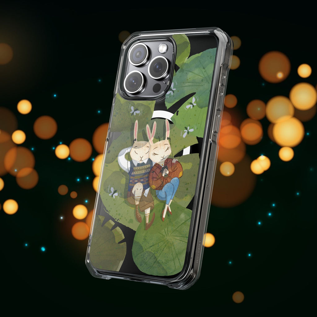 Cute Animal Lovers Phone Case, Magnetic Clear Impact Cases for Nature Enthusiasts, Eco-Friendly Gift, Cute Bunny Design, Unique Phone Cover